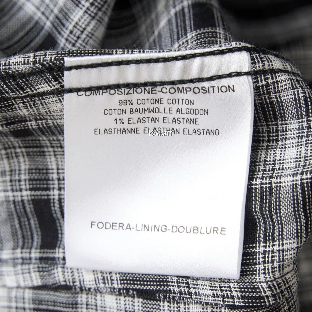 Gucci Gucci Men's Black White Plaid Shirt Size US M / EU 48-50 / 2 - 8 Thumbnail