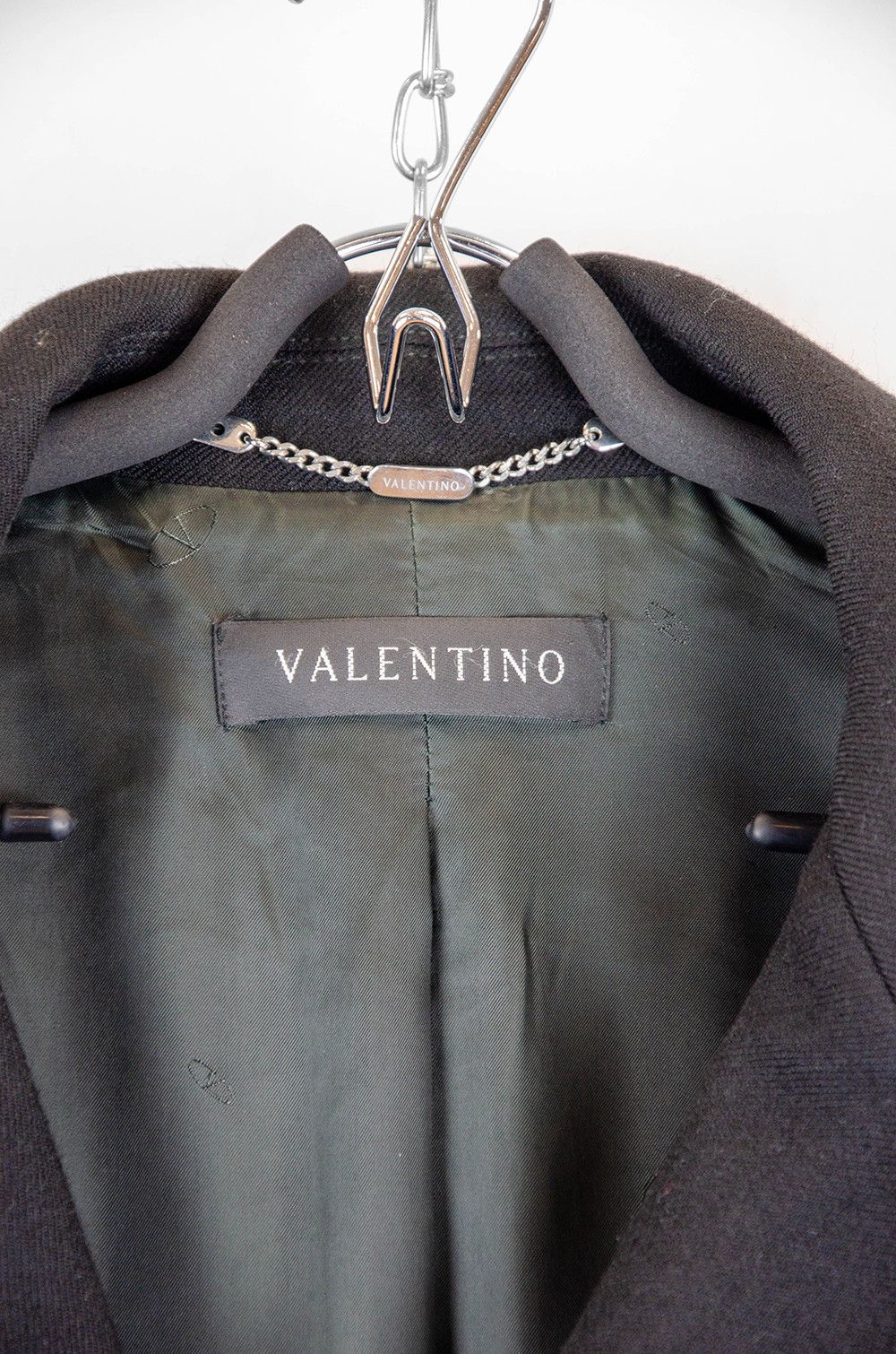 Valentino Valentino Double Breasted Wool Overcoat Black IT54 Size US L / EU 52-54 / 3 - 7 Thumbnail