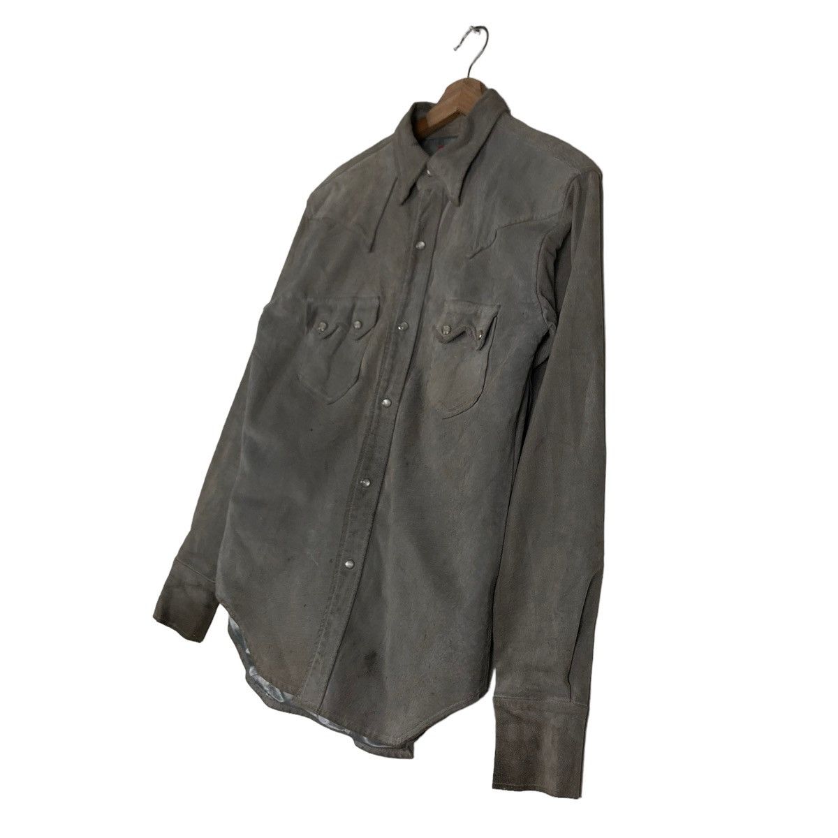 Vintage 🔥VINTAGE SHIRT LEATHER JACKET OCTOPUS ARMY MILITARY Size US L / EU 52-54 / 3 - 2 Thumbnail
