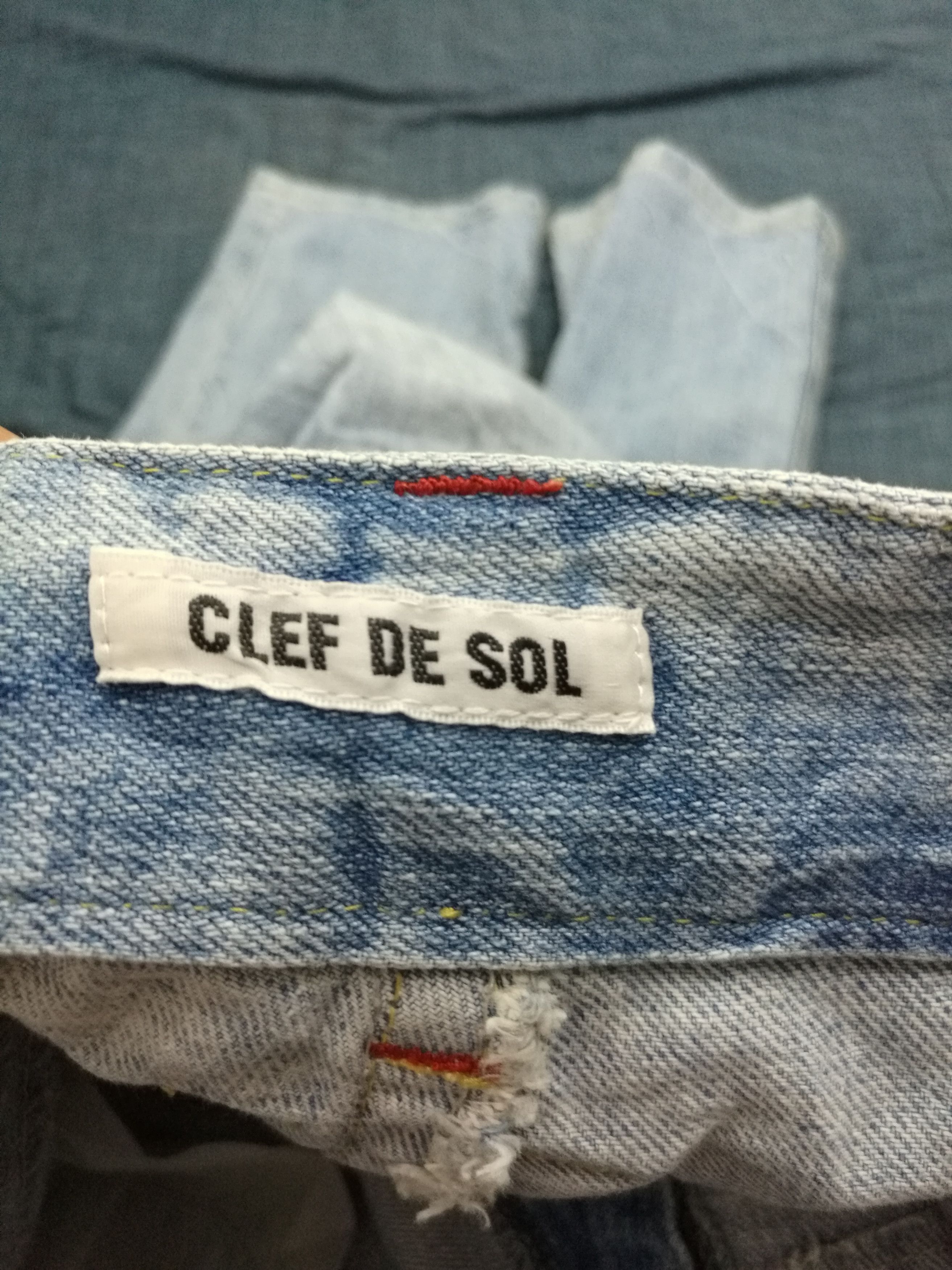 Japanese Brand Vintage Japanese Clef De Sol Double Waist Jeans Size US 31 - 11 Thumbnail