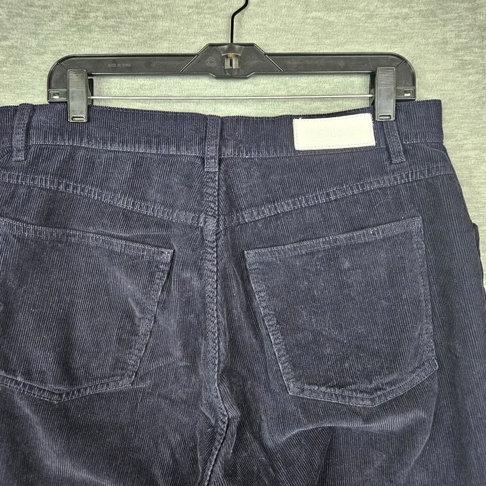 RE/DONE Re/Done Women's Corduroy Straight Leg Casual Pant Size 31 Blue Deep Navy Corduroy Jeans Pant Regular Rise Men/Women None Size 24" / US 00 / IT 34 - 3 Thumbnail