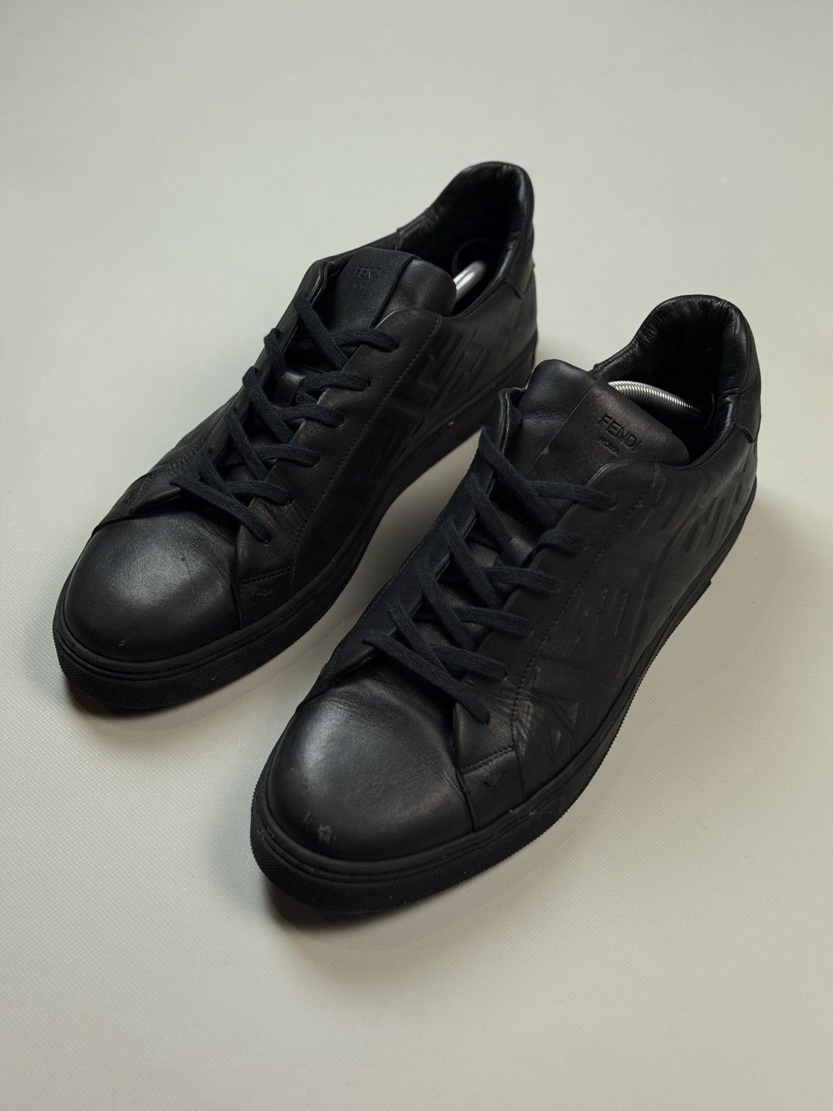 Fendi Fendi Leather Monogram FF Low Top Lace Up Sneakers Shoes Size US 14 / EU 47 - 10 Thumbnail