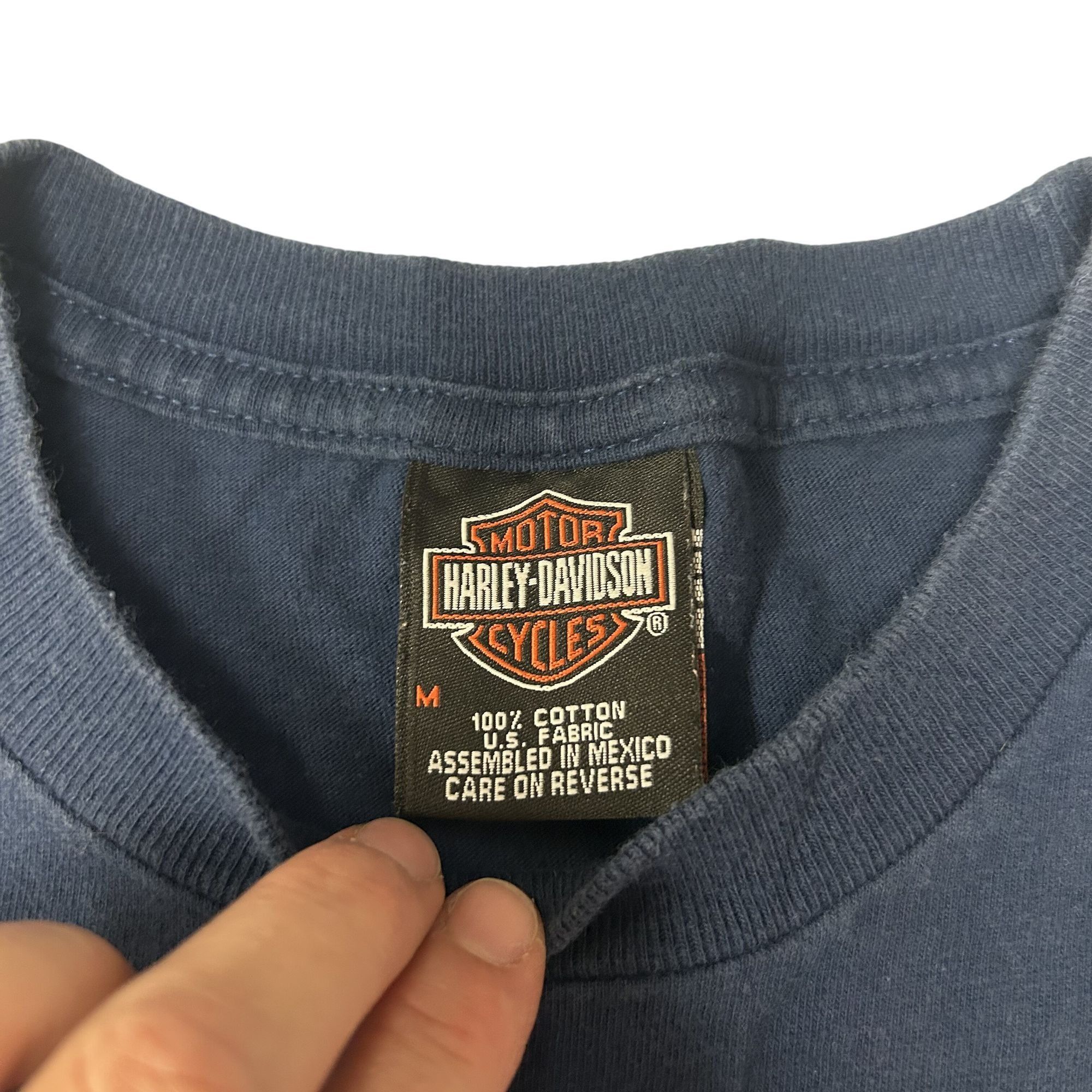 Harley Davidson Blue LIGHTNING ELECTRIC EAGLE City Skyline Motorcycle Biker Size US M / EU 48-50 / 2 - 6 Thumbnail