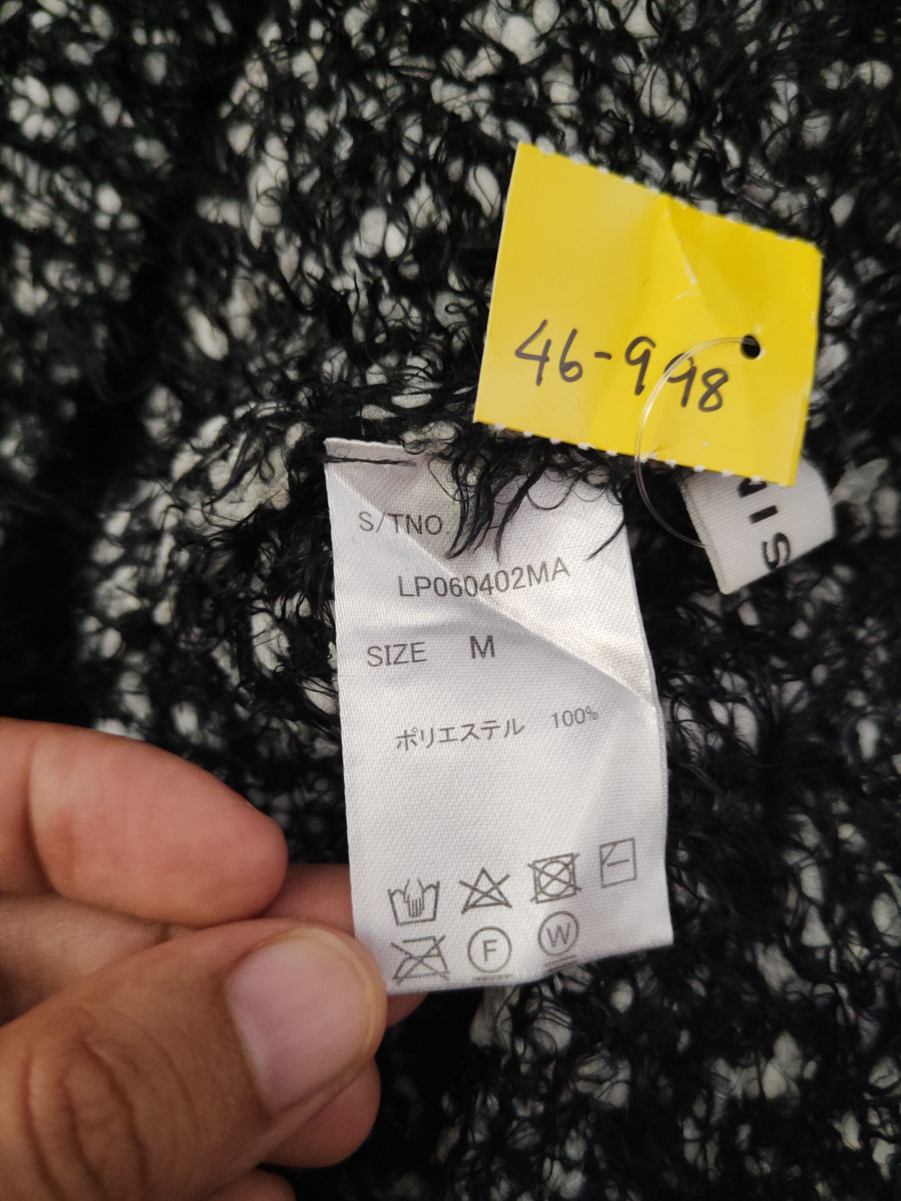 Japanese Brand DL Lepsim Black Fur shaggy Mohair Knitwear #46-998 Size M / US 6-8 / IT 42-44 - 14 Thumbnail