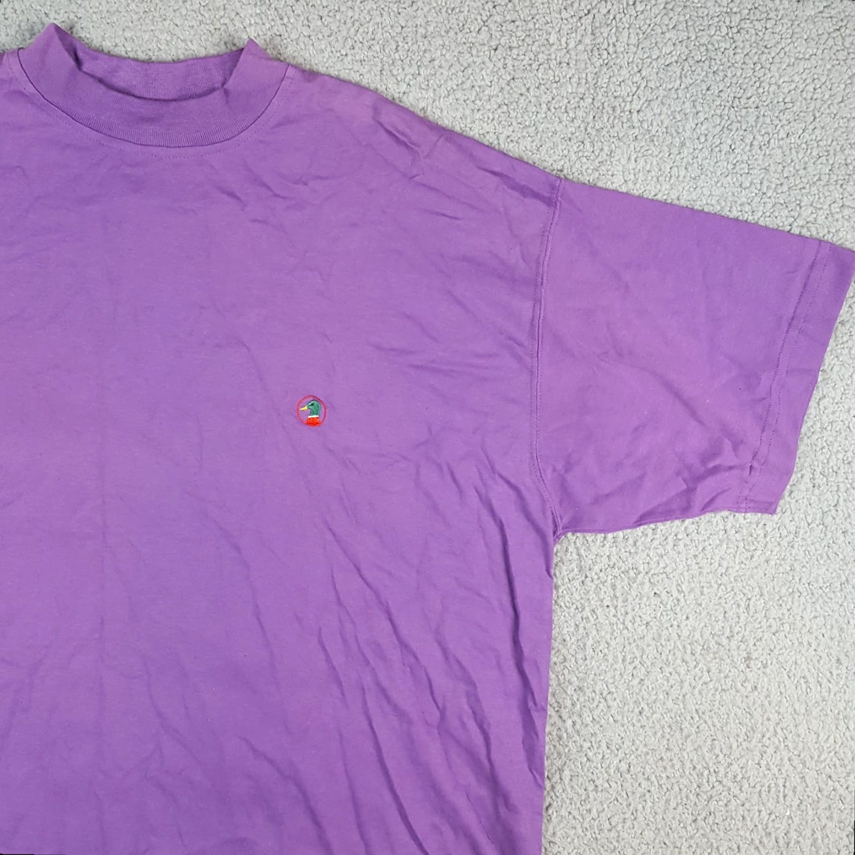 Vintage VINTAGE Duck Head Skater Tee Mens L Purple 90s Grunge T Shirt Logo Embroidered Cotton Shirt Size US L / EU 52-54 / 3 - 4 Thumbnail