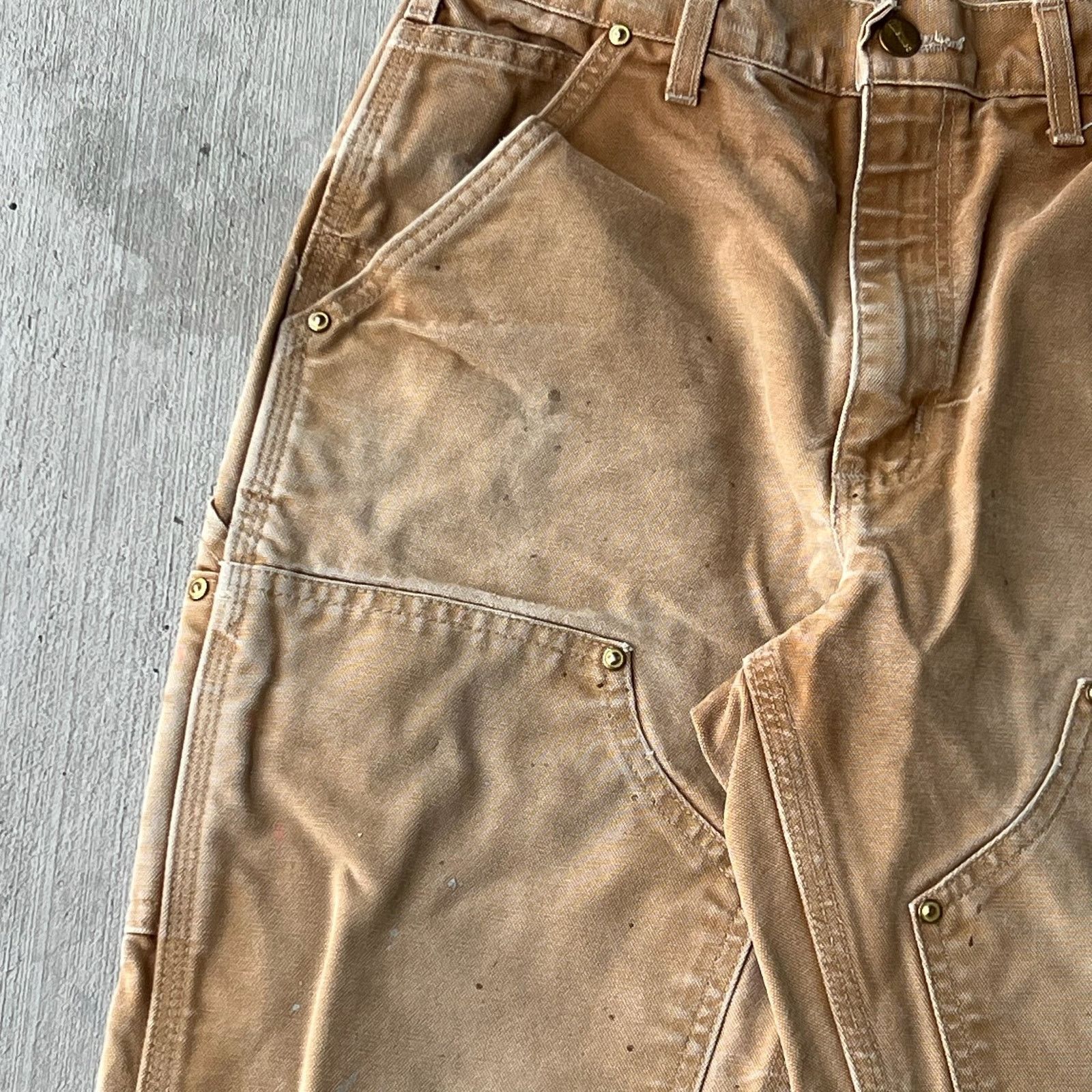 Carhartt × Vintage Carhartt brown double knee work wear carpenter pants Size US 27 - 3 Thumbnail