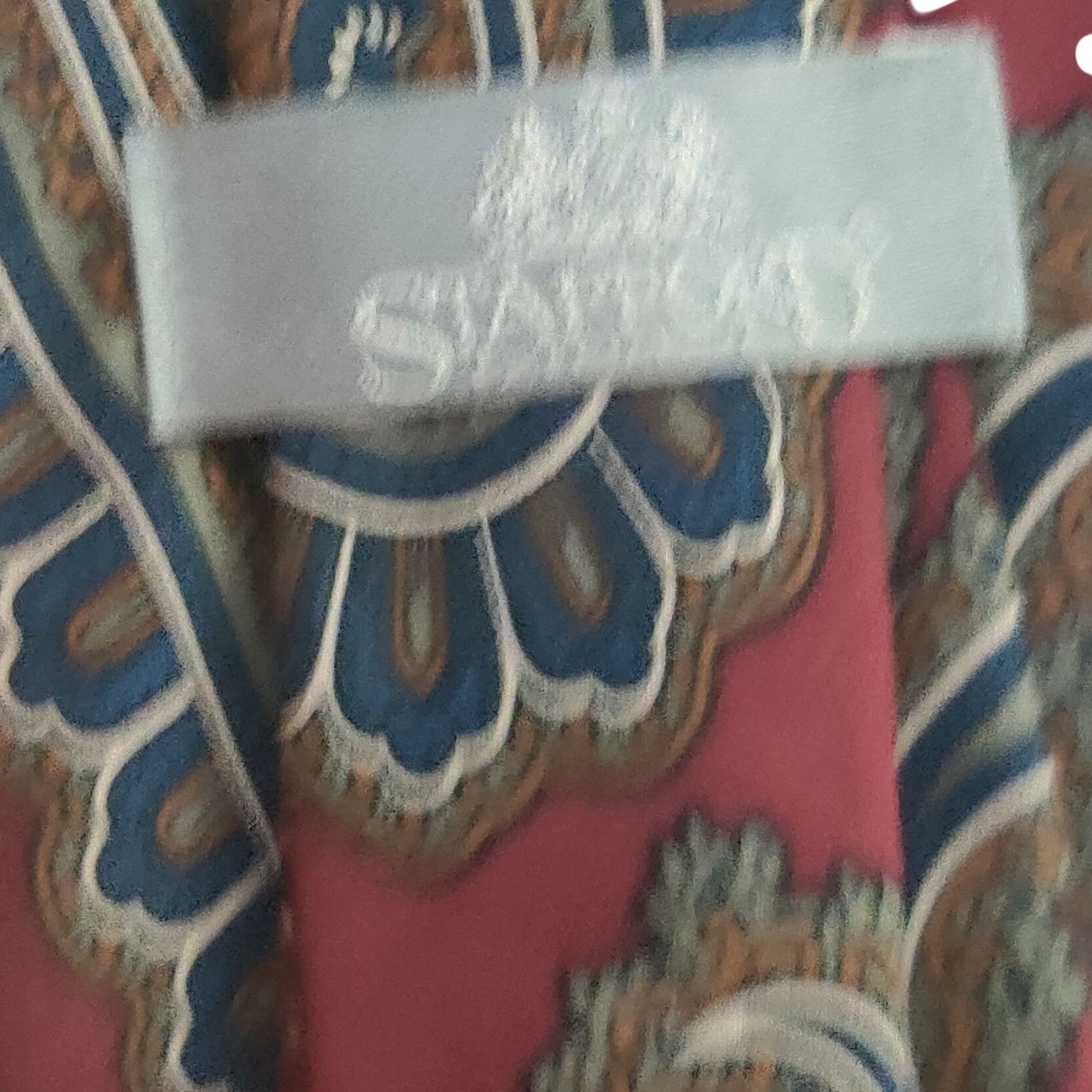 Vintage Stafford Executive All Silk Paisley Tie Red Blue Gold USA Ma Size ONE SIZE - 7 Thumbnail