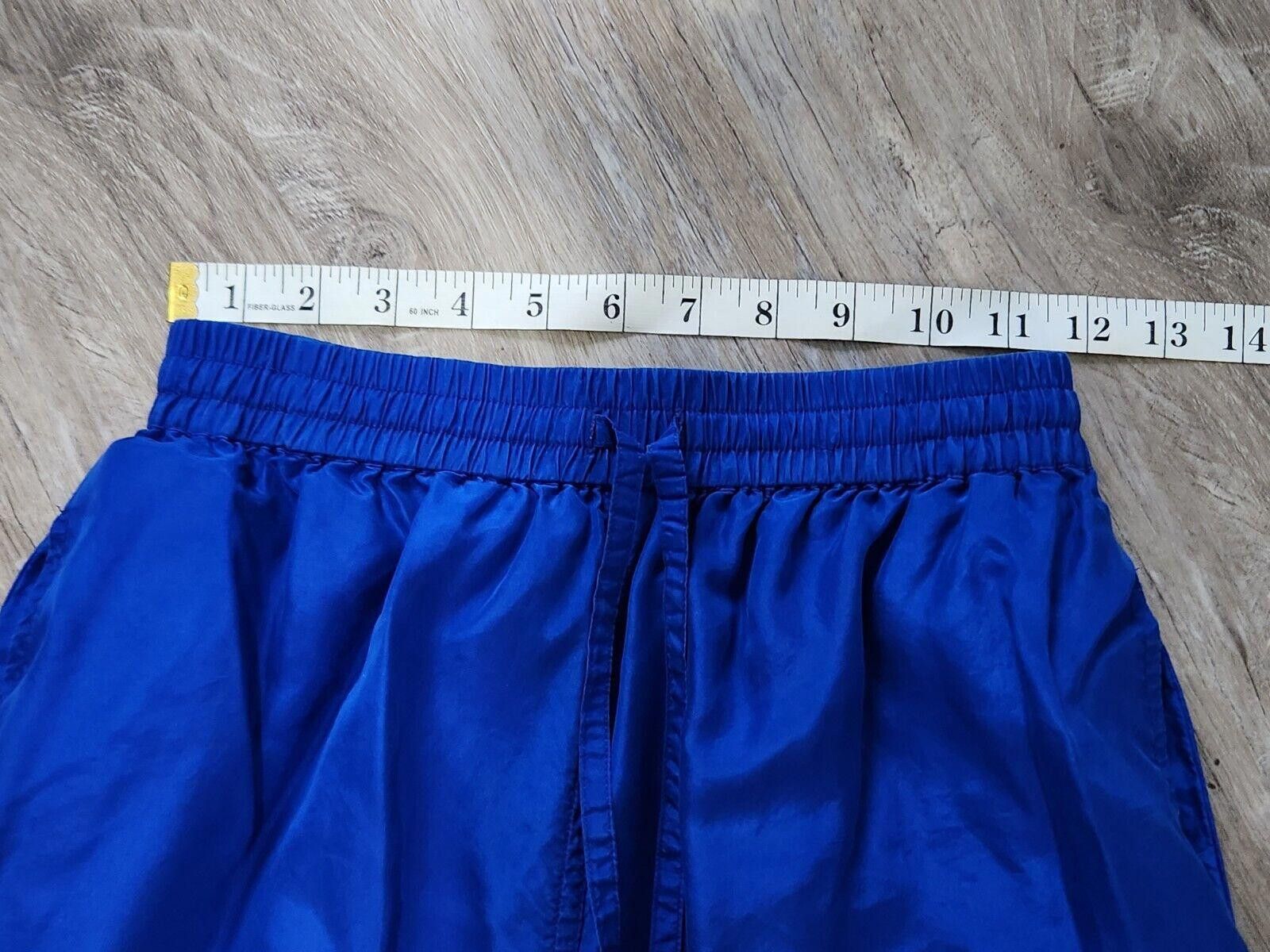 Designer Regina Porter Pants XS Blue Silk Tapered Drawstring Waist Size 26" / US 2 / IT 38 - 4 Thumbnail