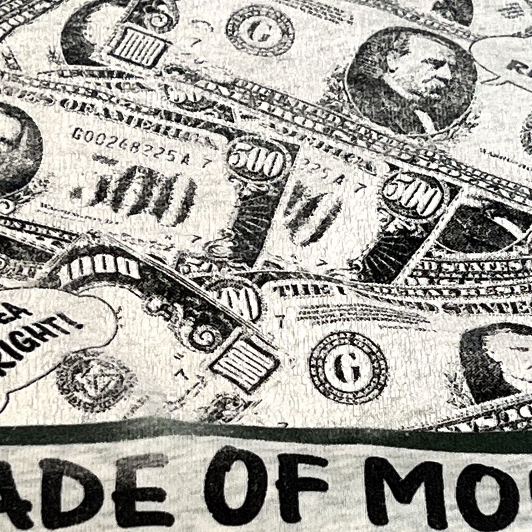 Fruit Of The Loom VINTAGE MADE OF MONEY graphic T shirt XL White Cotton Blend 1990s Fruit of the Loom Mens Size US XL / EU 56 / 4 - 2 Thumbnail