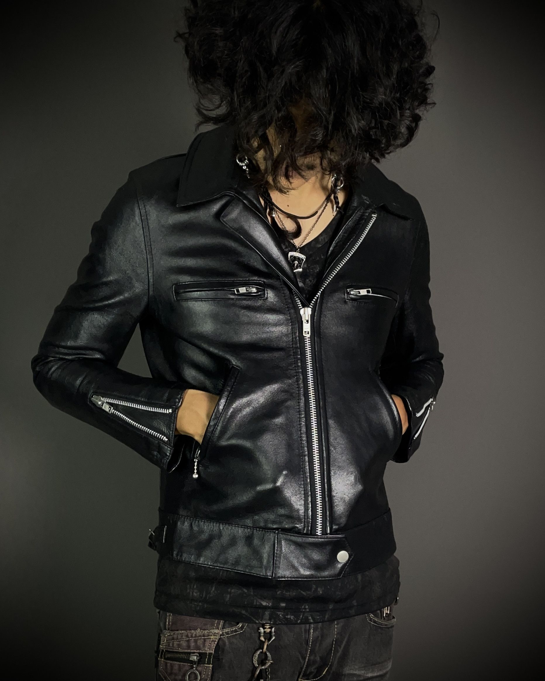 Japanese Brand Stooge&Co Cowhide Riders Jacket Size US S / EU 44-46 / 1 - 1 Thumbnail