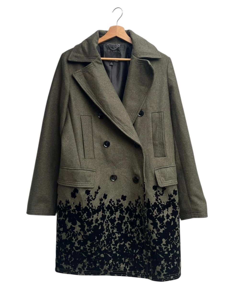 Banana Republic Banana Republic Holiday 2015 Wool Flocked Hem Coat Size S / US 4 / IT 40 - 3 Thumbnail