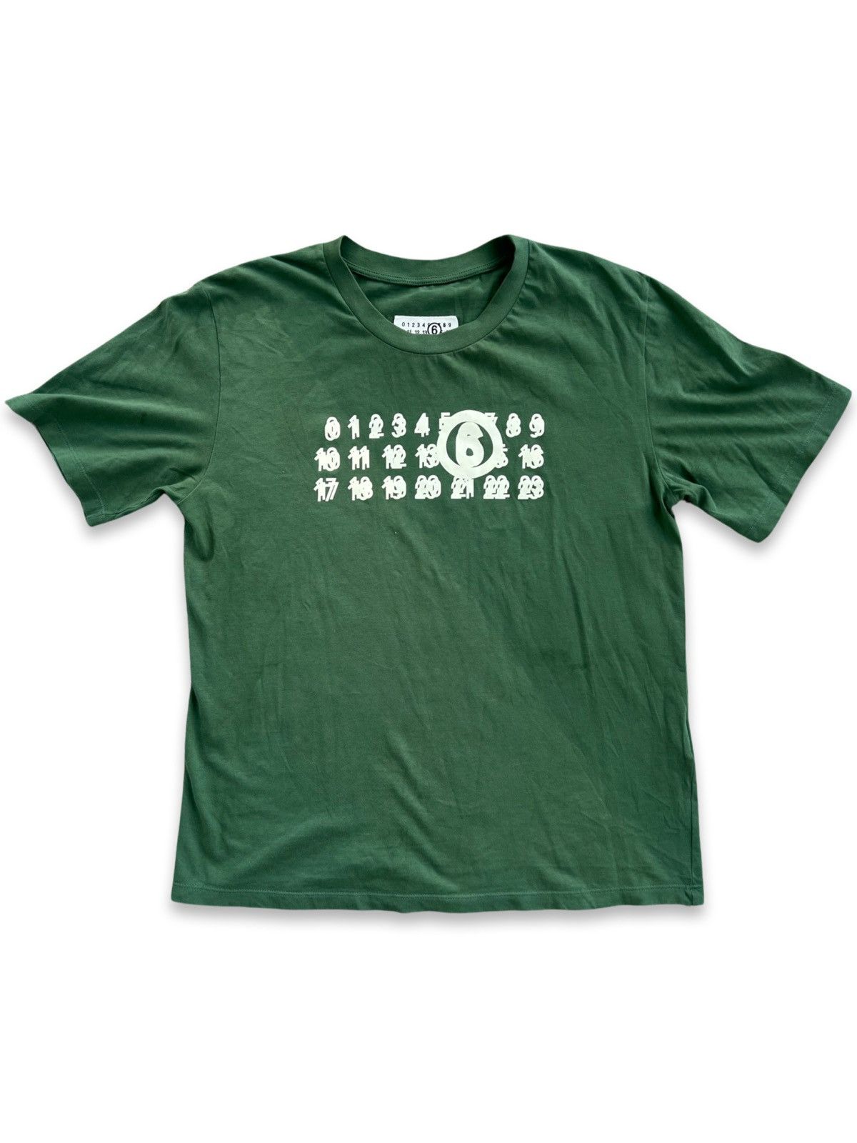 image of Maison Margiela Mm6 T Shirt in Green, Men's (Size Small)