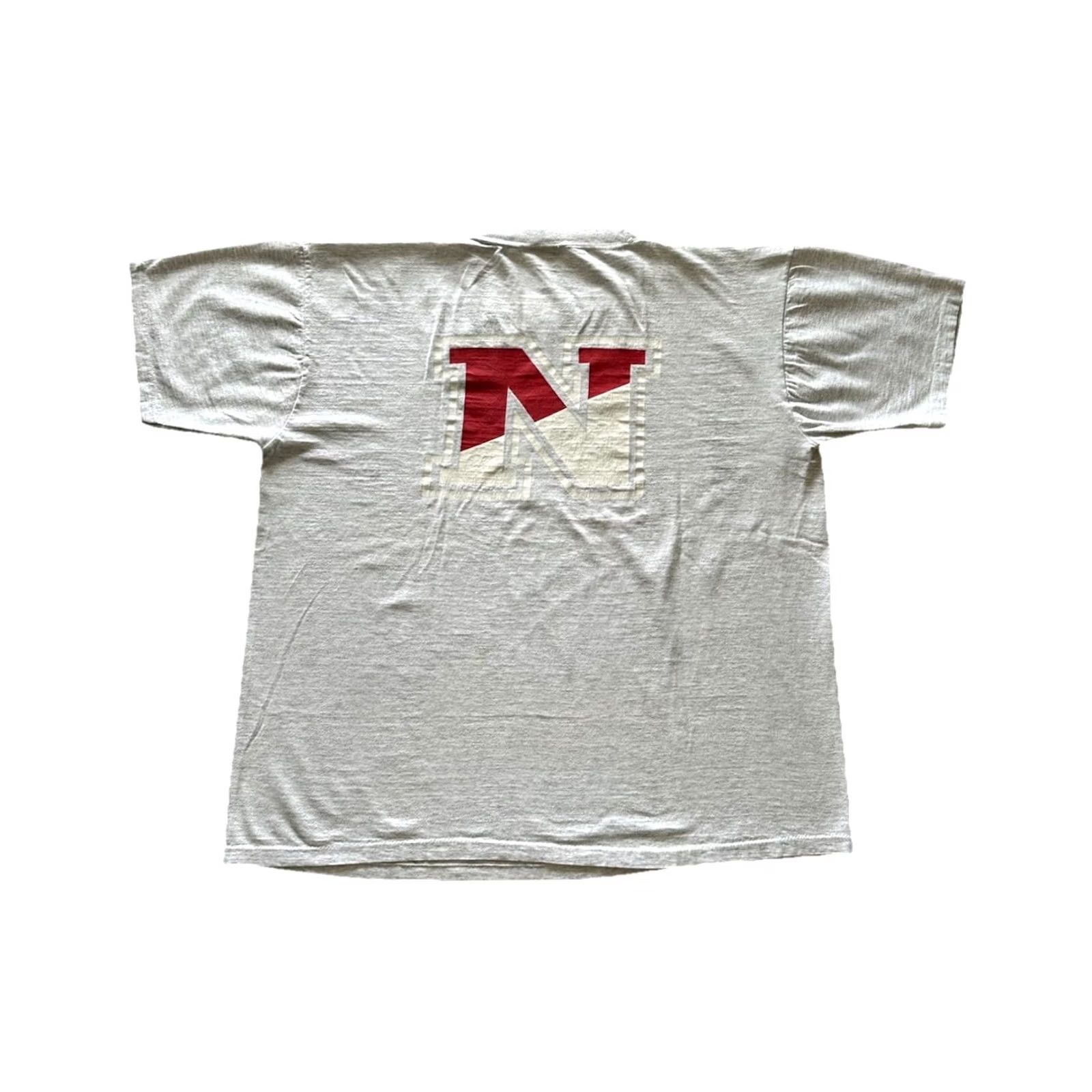 NCAA VINTAGE University Of Nebraska Gray Single Stitch T-Shirt NCAA XL Men XS? Size US XL / EU 56 / 4 - 2 Thumbnail