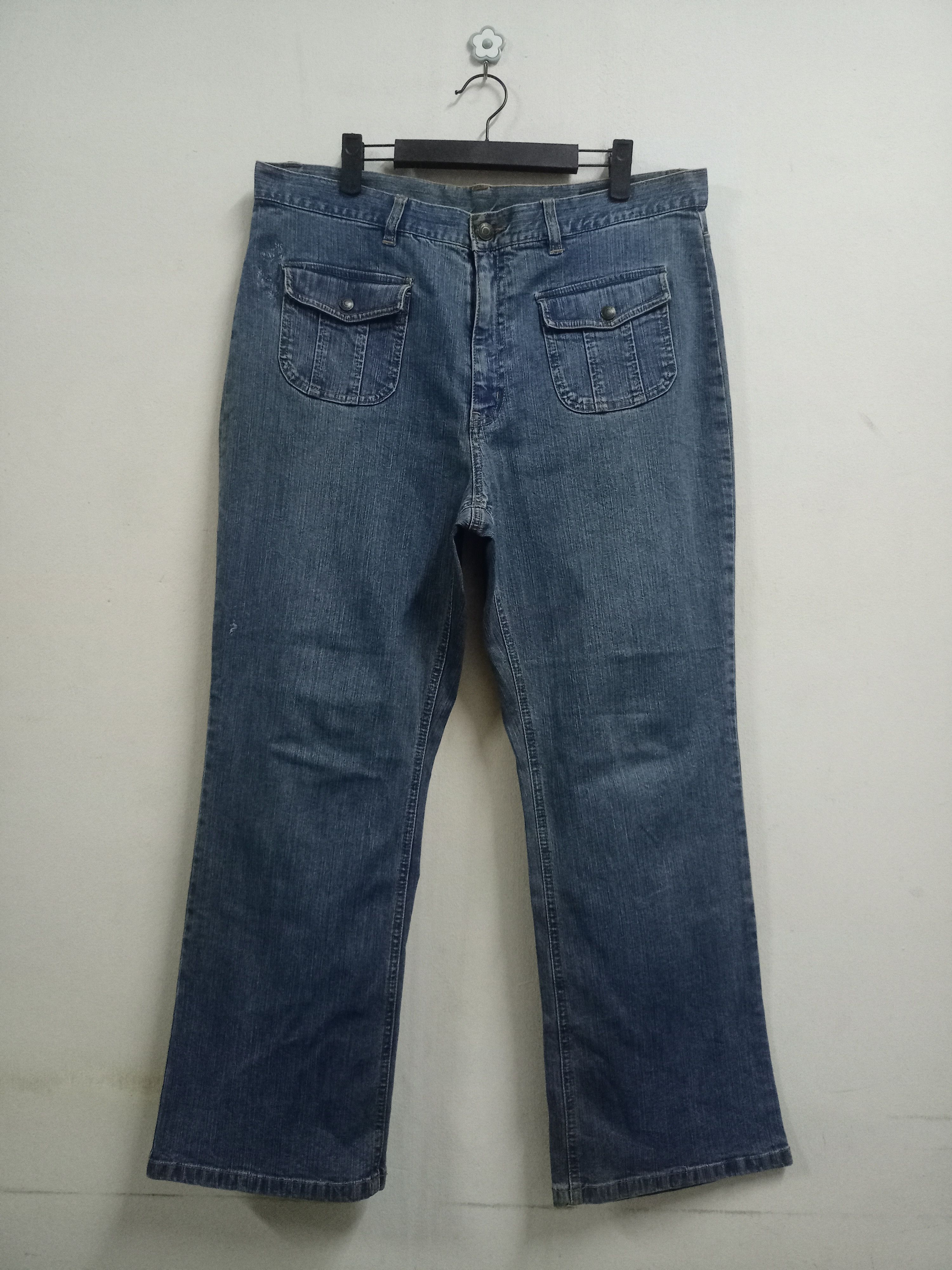 Japanese Brand Vintage Japanese Brand Bush Pants Style Flare Denim Size US 37 - 1 Thumbnail