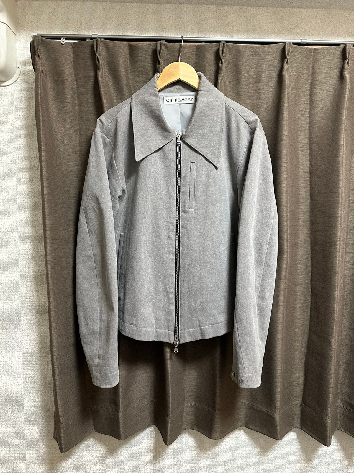 Pre-owned Cmmawear Ss20 Crescent Cut Work Jacket In Grey