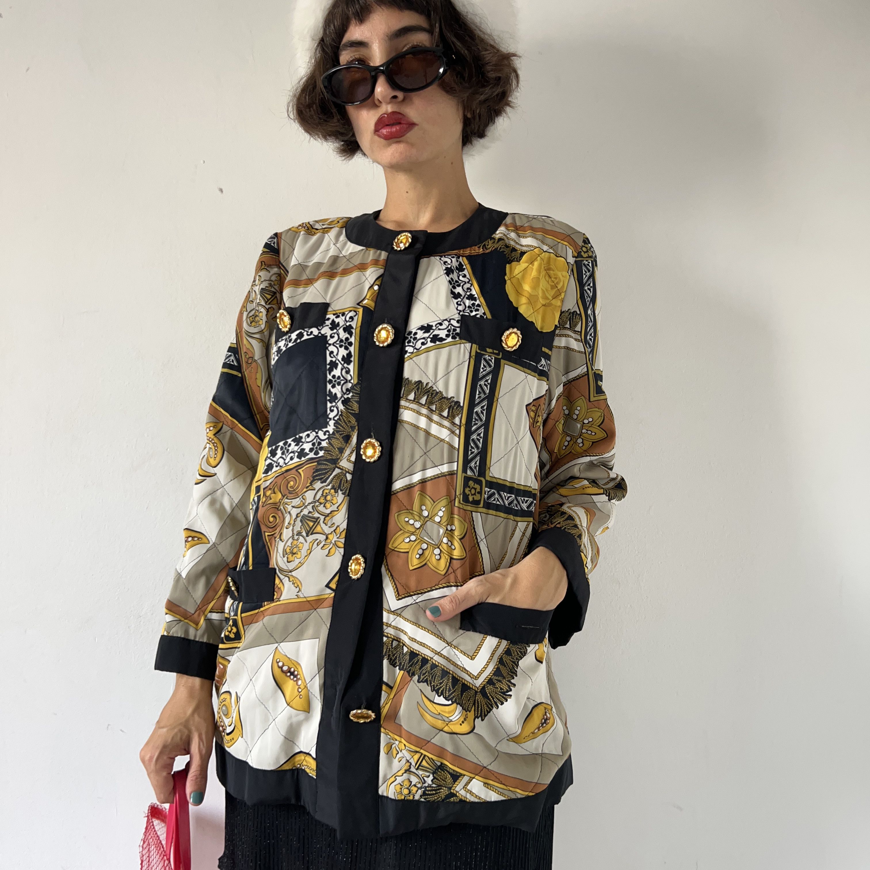 Vintage Vintage 90s novelty print quilted jacket Size M / US 6-8 / IT 42-44 - 6 Thumbnail