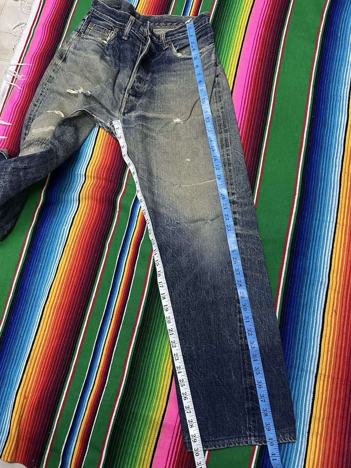Denime Distress Vintage Denim Selvedge . Size US 32 / EU 48 - 12 Thumbnail