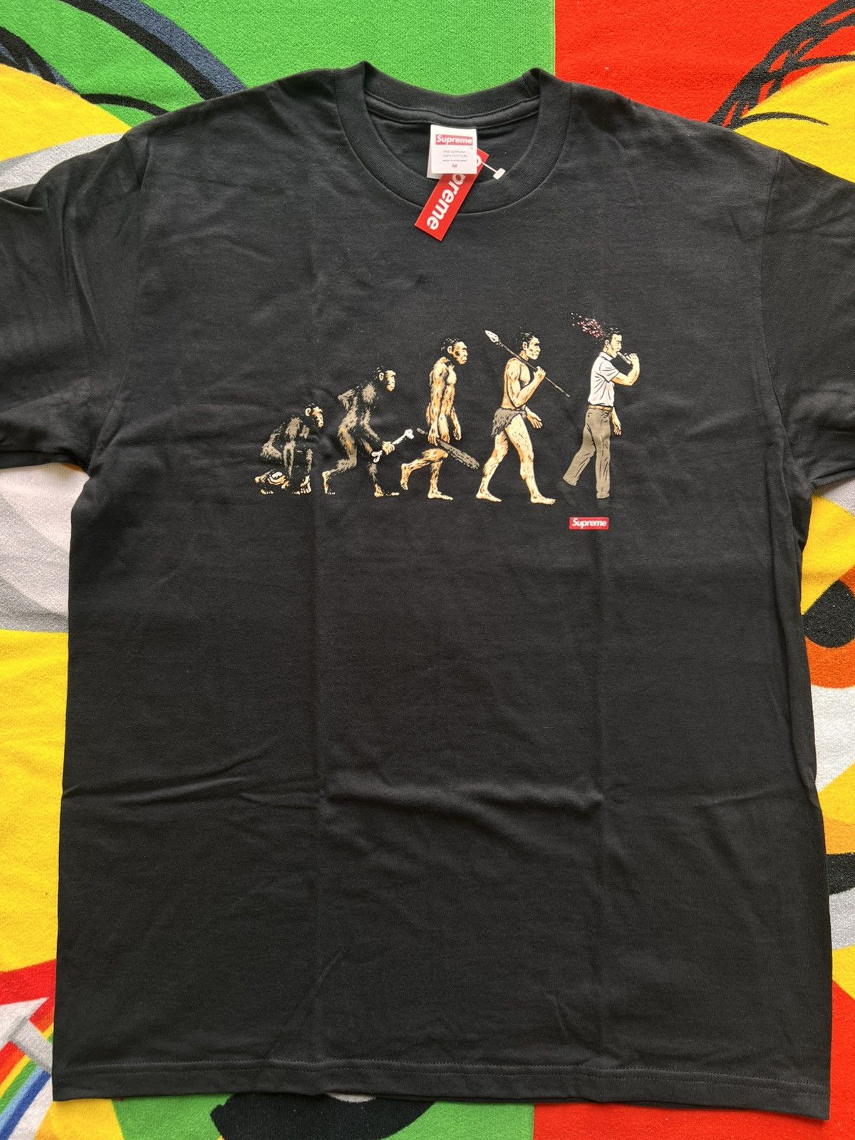 Supreme Supreme Evolution Tee Black M ape human t-shirt primitive Size US M / EU 48-50 / 2 - 16 Thumbnail