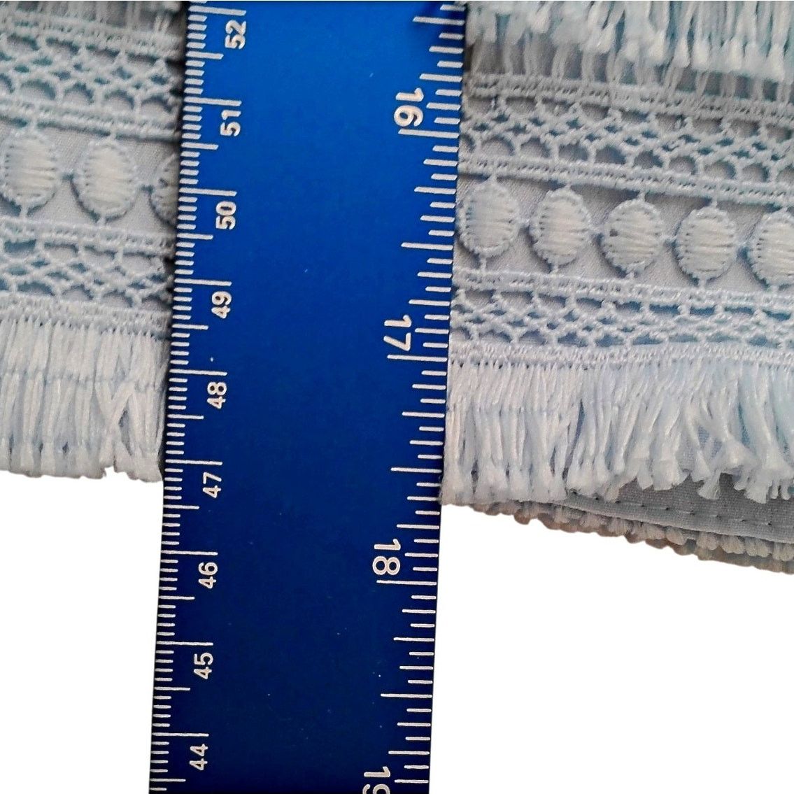 J.Crew J.Crew Blue Tiered Fringe Lace Trim Lined Pencil Mini Skirt Size 28" / US 6 / IT 42 - 9 Thumbnail