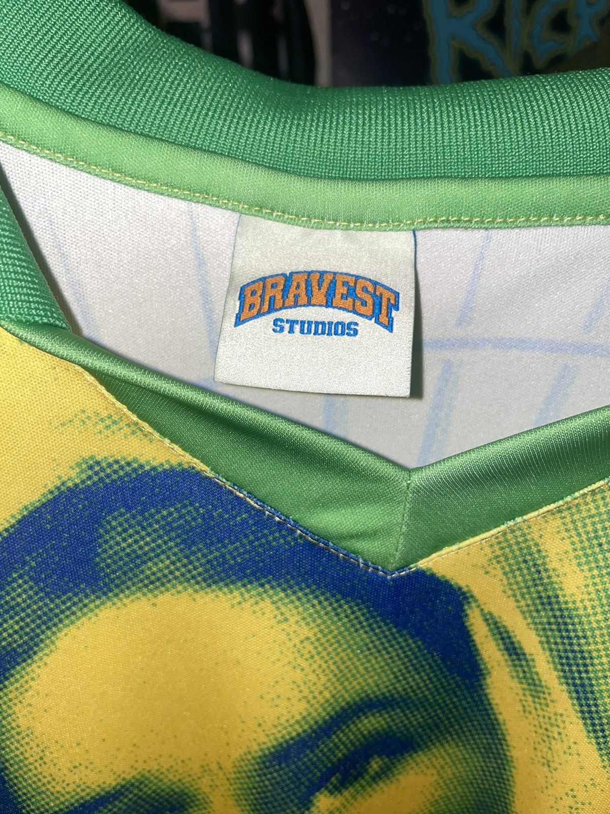 Bravest Studios YELLOW MARY JERSEY V2 blue and green polo shirt. Size US L / EU 52-54 / 3 - 4 Thumbnail
