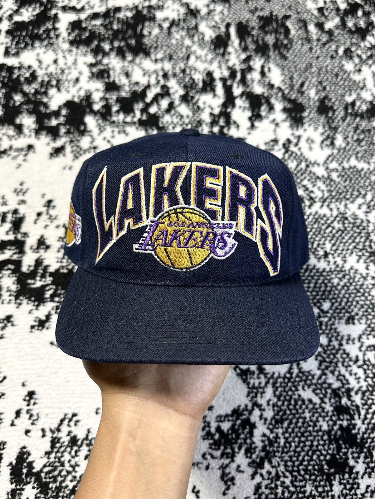 Drew Pearson Vintage NBA LA Lakers Drew Pearson Hat Velcro Strap Size ONE SIZE - 1 Thumbnail