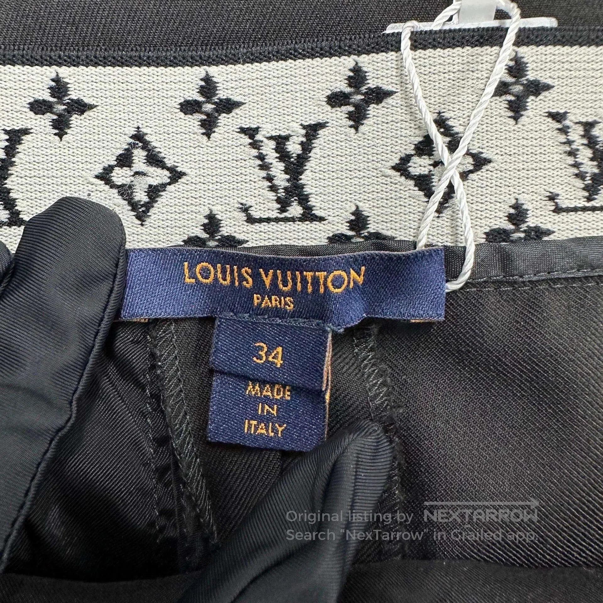 Louis Vuitton LV Black Logo Waist Casual Pants. Size US 26 / EU 42 - 4 Thumbnail