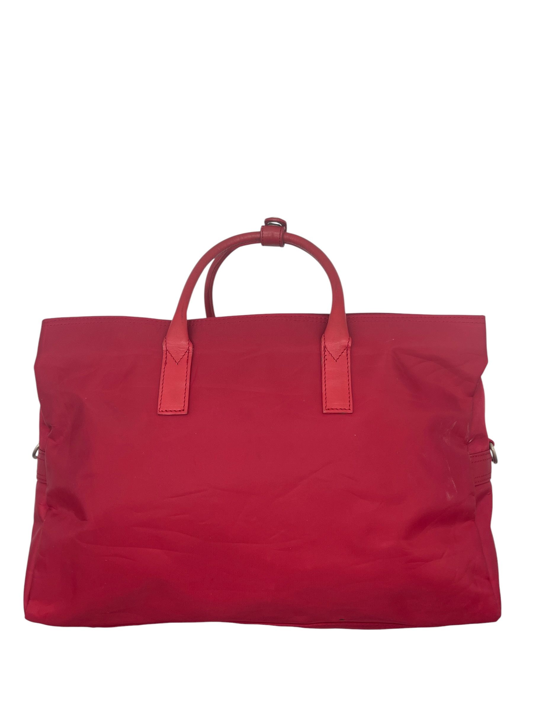 United Colors Of Benetton United Colors of Benetton Red Nylon Weekender Duffel Bag Y2K Size ONE SIZE - 5 Thumbnail