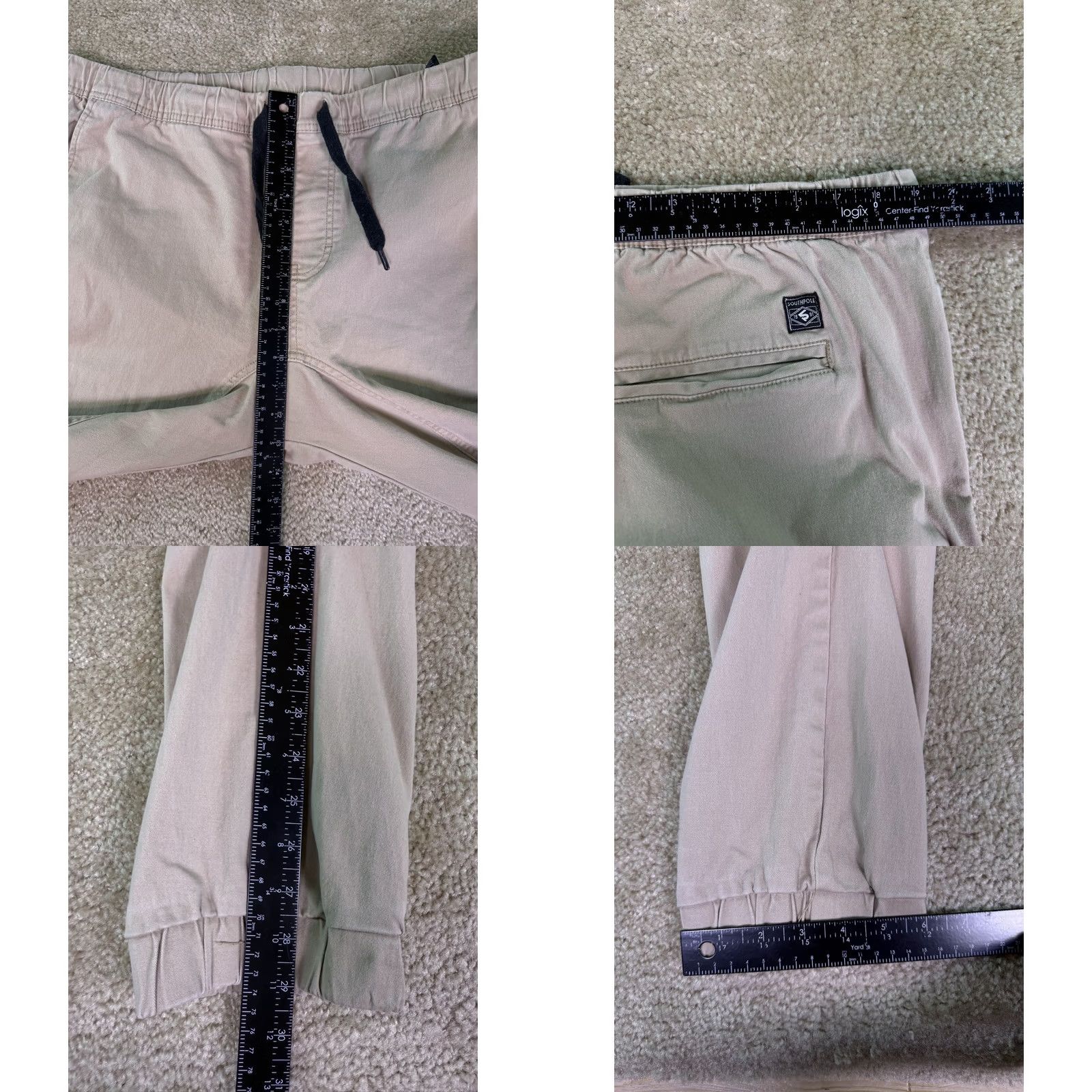 Southpole Southpole Jogger Pants Mens 2XL Tan Khaki Flex The Movement Drawstring D883 Size US 39 - 8 Thumbnail