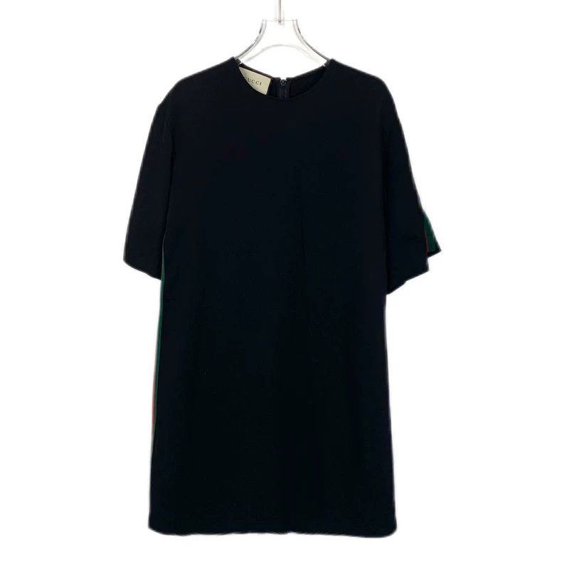 Gucci GucciBlack side striped webbing round-neck zipper short-sle Size XXS / US 00 / IT 34 - 1 Thumbnail