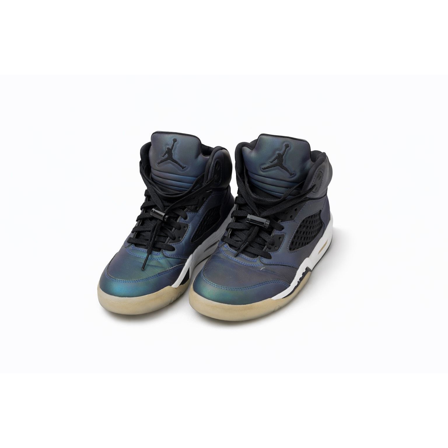 Jordan Brand Air Jordan 5 Retro Blue Iridescent Navy Black Men’s Size 6 S Size US 6 / EU 39 - 1 Thumbnail