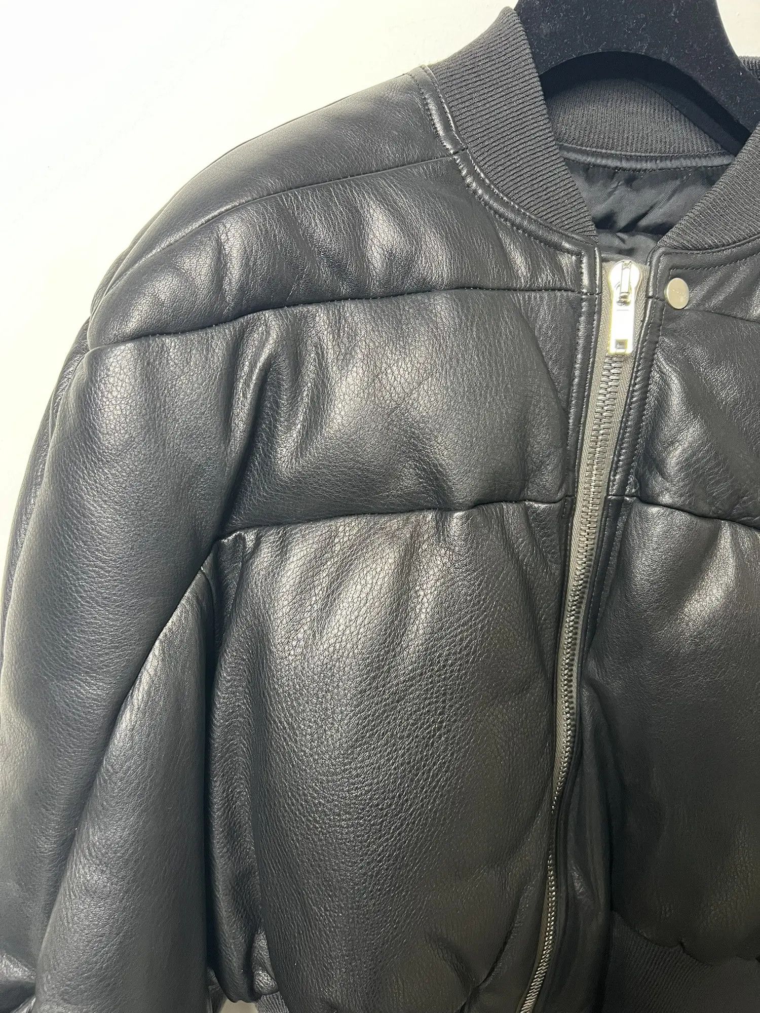 Rick Owens Rick Owens FW22 Strobe Leather Girdered Bomber Size US XS / EU 42 / 0 - 5 Thumbnail