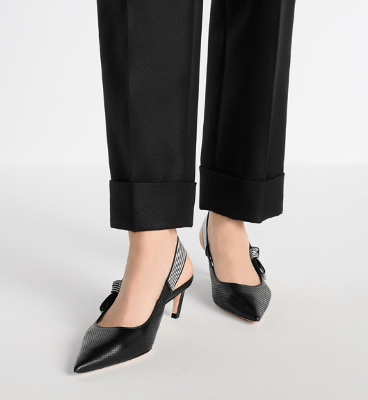 Dior o1w1db10426 KCV370 Toujours Slingback Pumps in Black Size US 8 / IT 38 - 4 Thumbnail