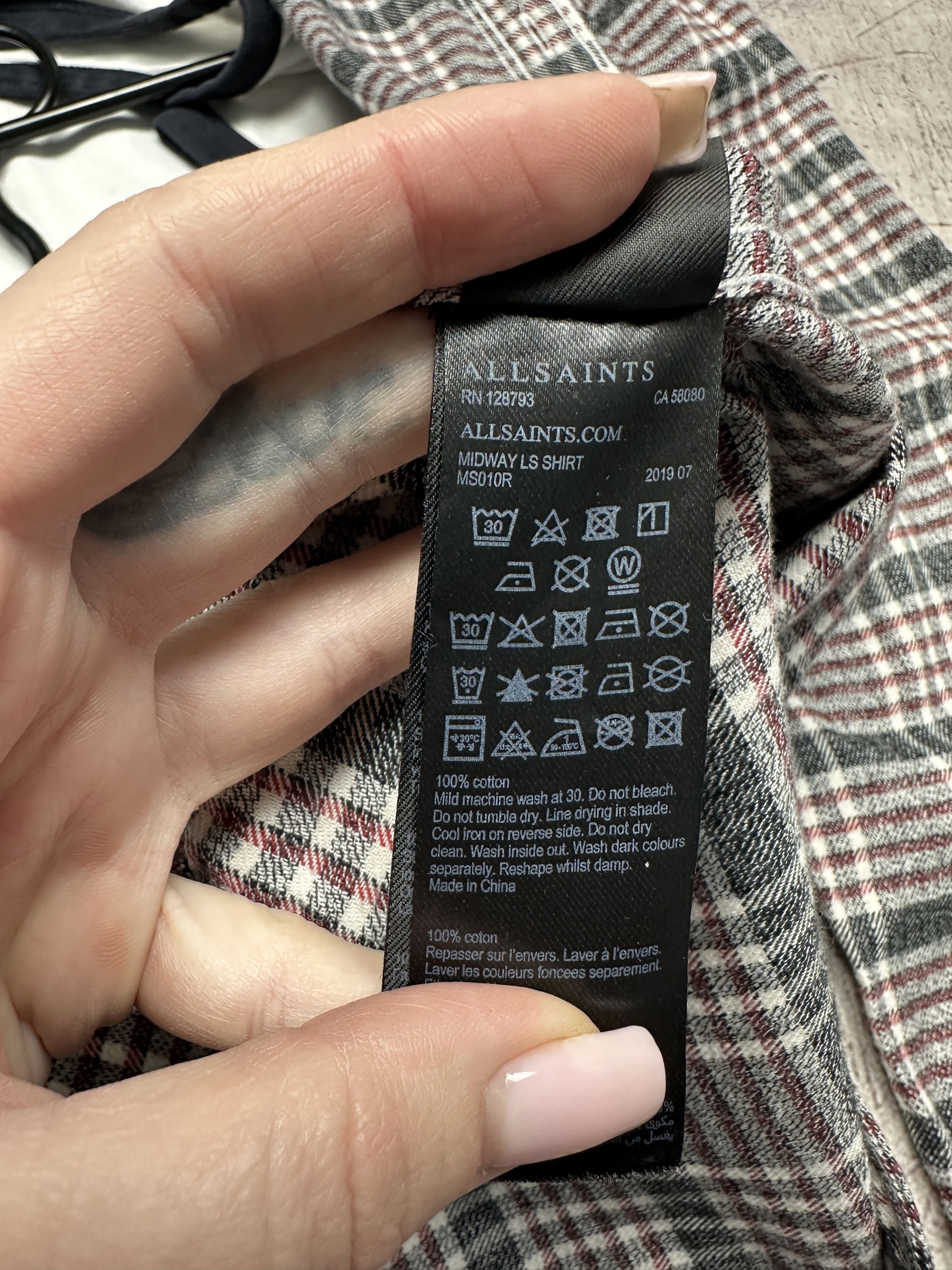 Allsaints Allsaints Midway Mens Flannel Shirt Size US XS / EU 42 / 0 - 5 Thumbnail