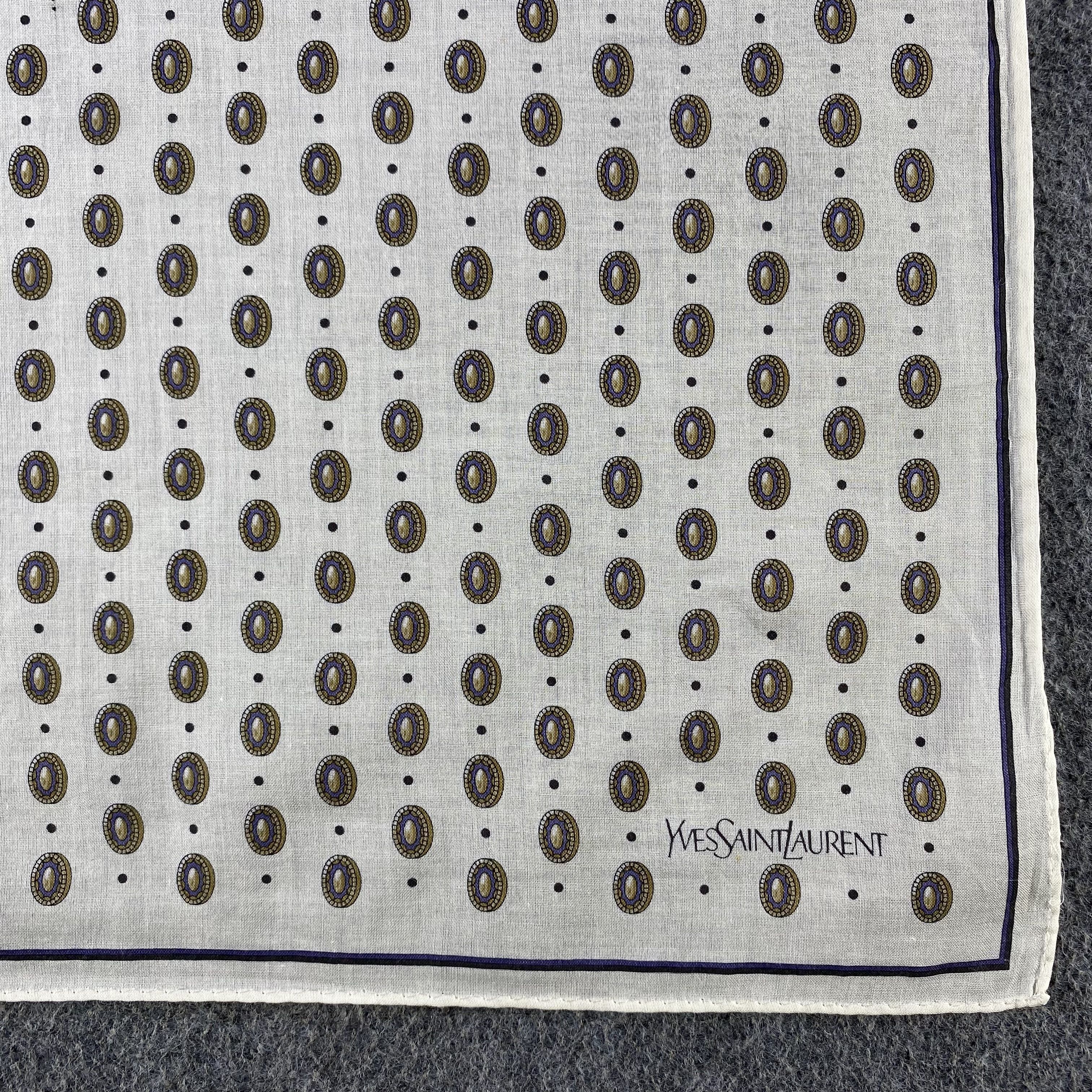 Designer × Vintage × Yves Saint Laurent Yves Saint Laurent Handkerchief/Neckerchief/Bandana HC608 Size ONE SIZE - 3 Thumbnail