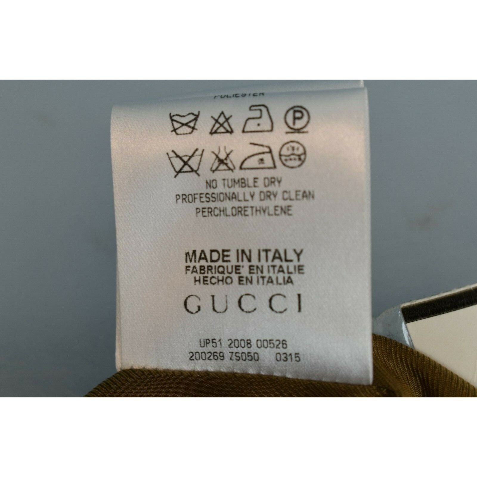 Gucci GUCCI 200269 DISTRESS BROWN COTTON LOGO BUTTON SKIRT 44 $695 Size 30" / US 8 / IT 44 - 9 Thumbnail