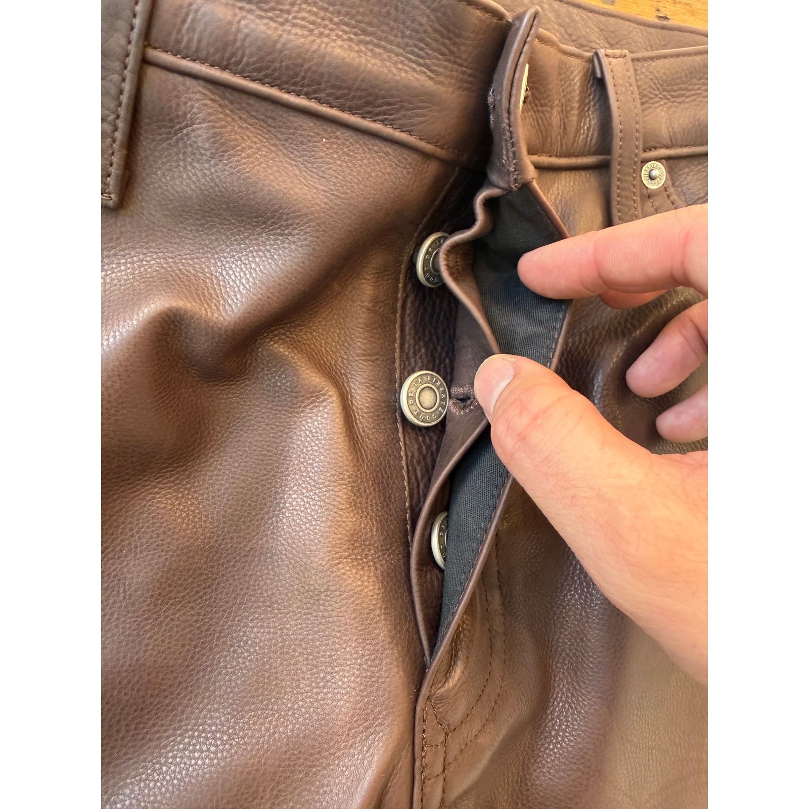 Cout de la Liberte Cout De La Liberte Jimmy/Baby G Leather Flare Pants Size US 36 / EU 52 - 8 Thumbnail