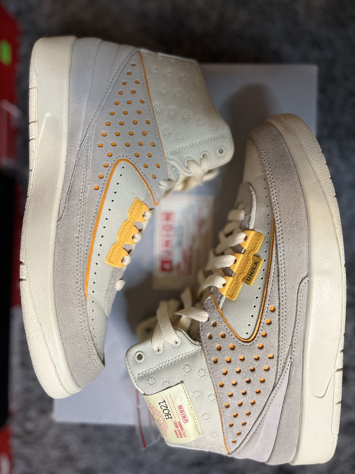 image of Jordan Union La Jordan 2 Union La Rattan Shoes in Beige, Men's (Size 7.5)
