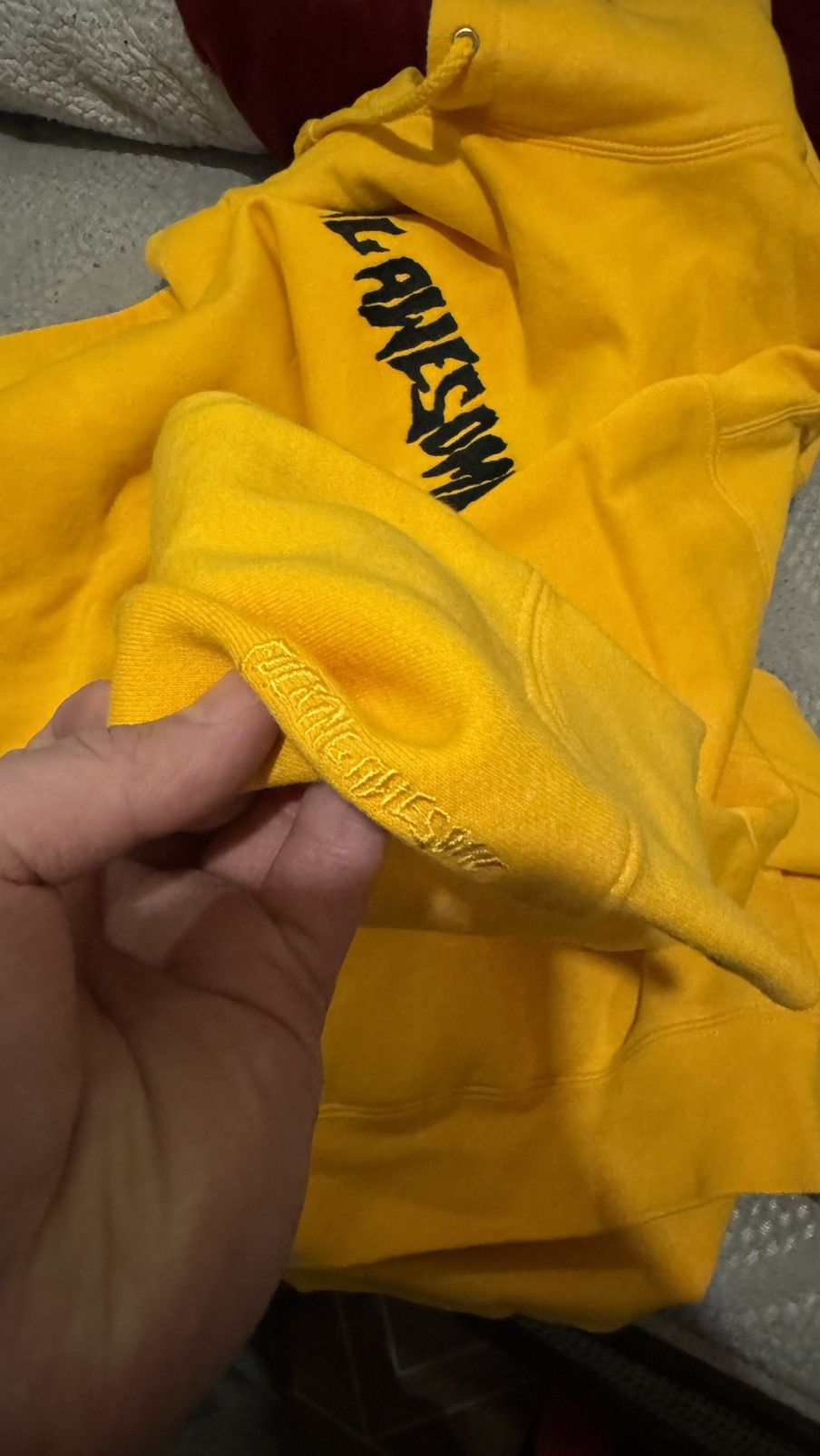 Fucking Awesome 2014 Yellow Embroided Hoodie Size US L / EU 52-54 / 3 - 9 Thumbnail