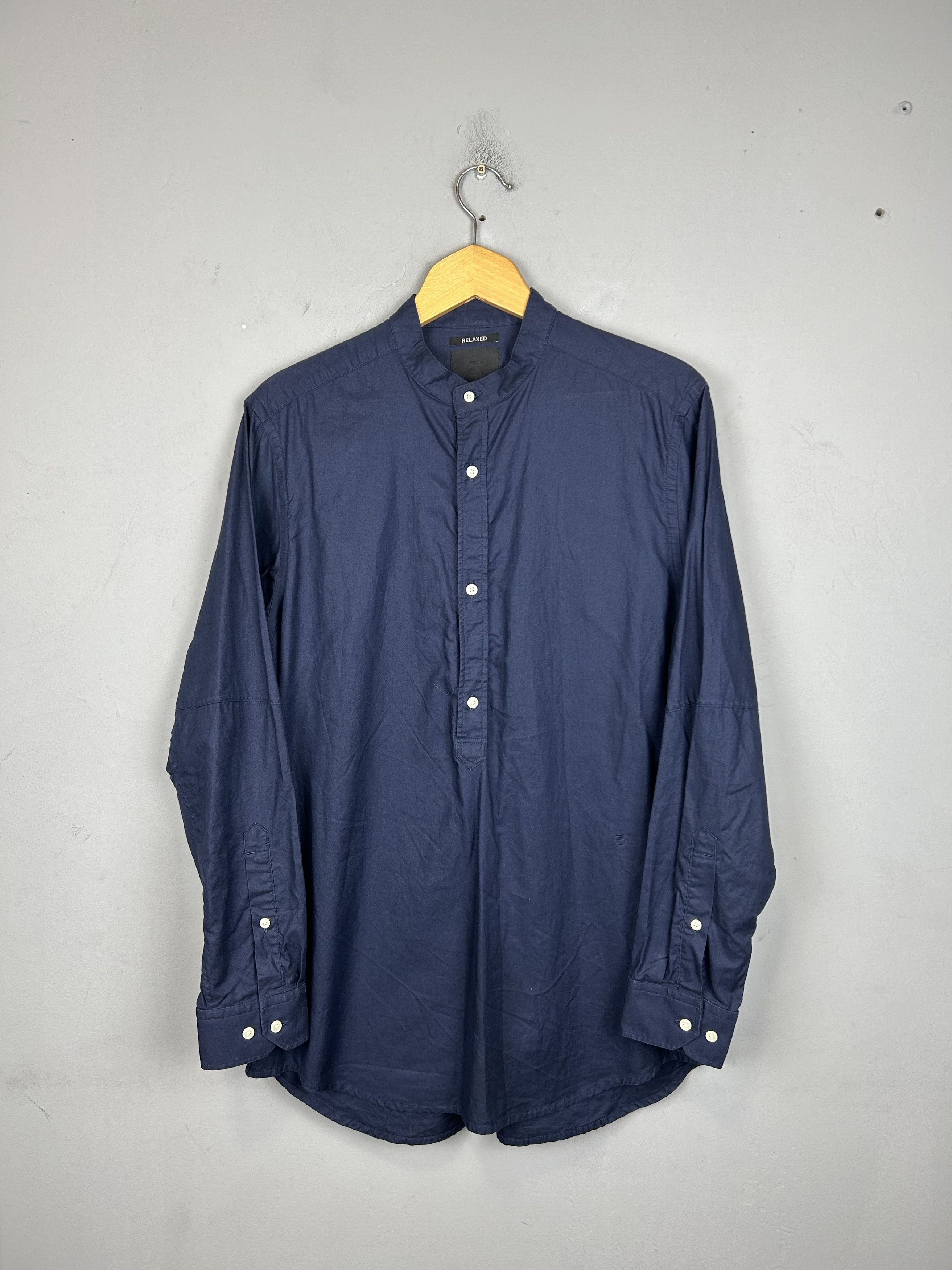 G-Star G-Star Raw Shirt Relaxed Bristum C-Less 1/2 PLK Long Sleeve Size US M / EU 48-50 / 2 - 3 Thumbnail