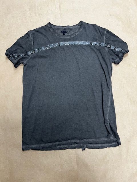 image of Md75 Tee With Resin Tape Stripe Cross in Grey, Men's (Size Large)