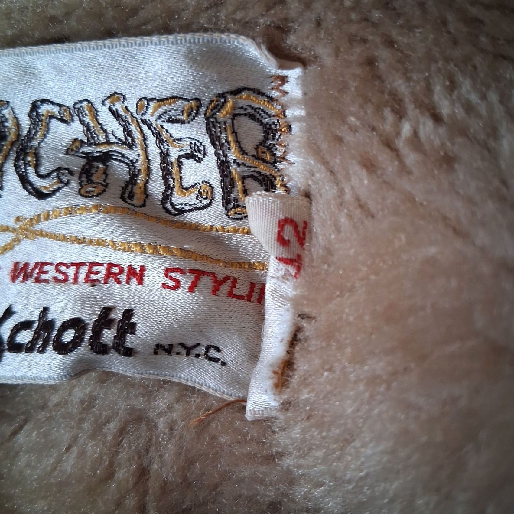 Schott VINTAGE Schott Rancher Jacket Men 42 Suede Leather Sherpa Lined Western read Size US XS / EU 42 / 0 - 6 Thumbnail