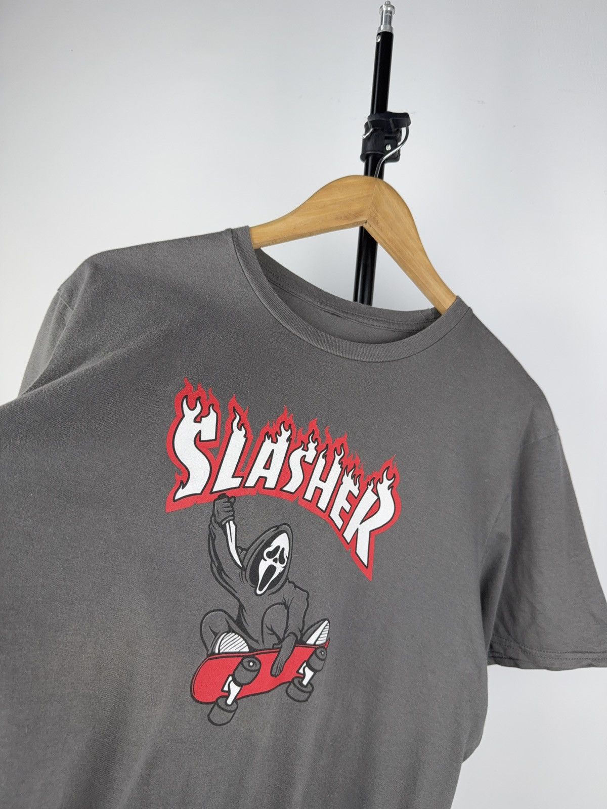 Band Tees 00s Slasher Skateboard Tee Funny Ghostface Parody Graphic Size US L / EU 52-54 / 3 - 3 Thumbnail