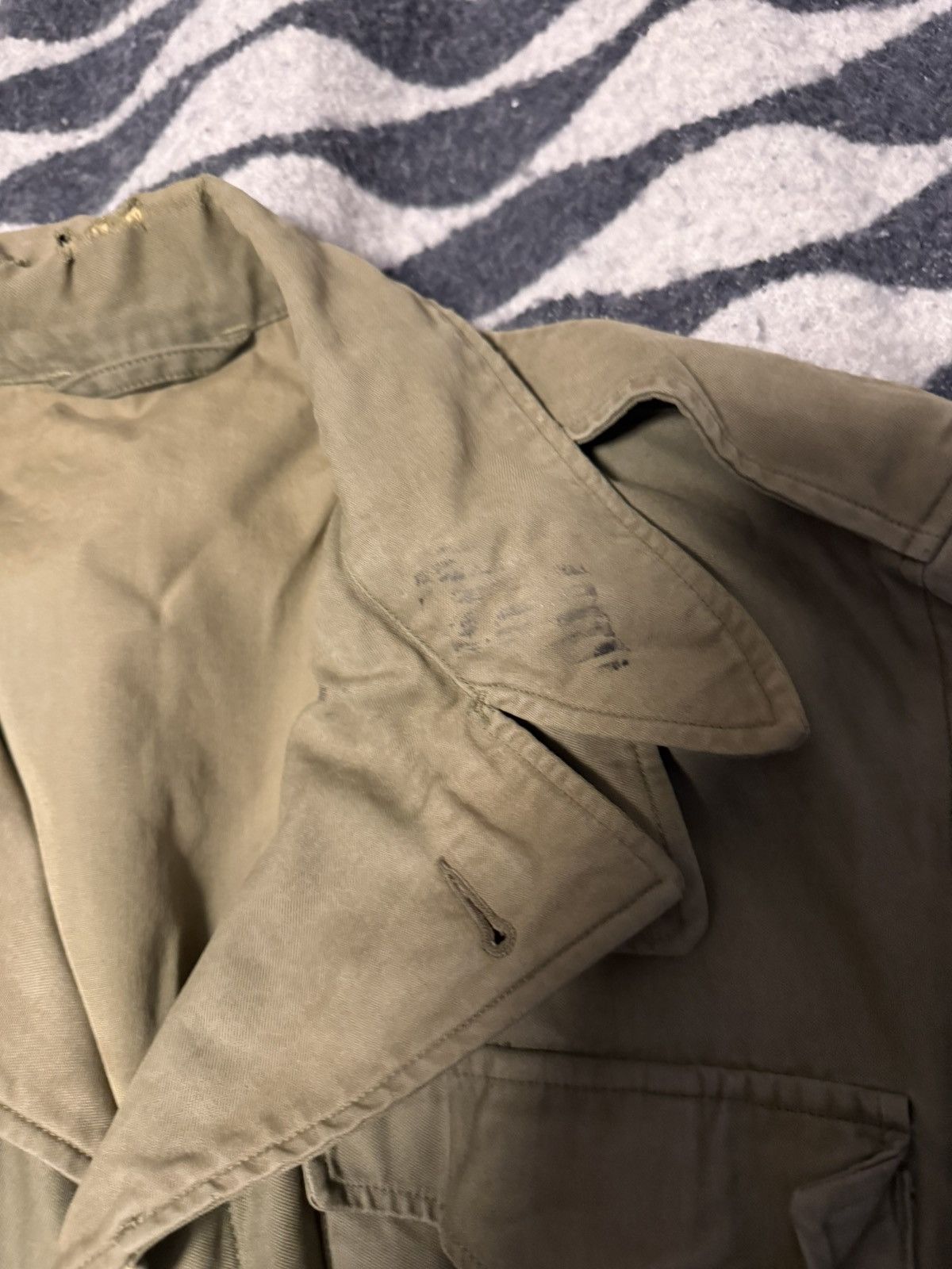 Vintage M1943 vintage US army jacket green Size US L / EU 52-54 / 3 - 3 Thumbnail