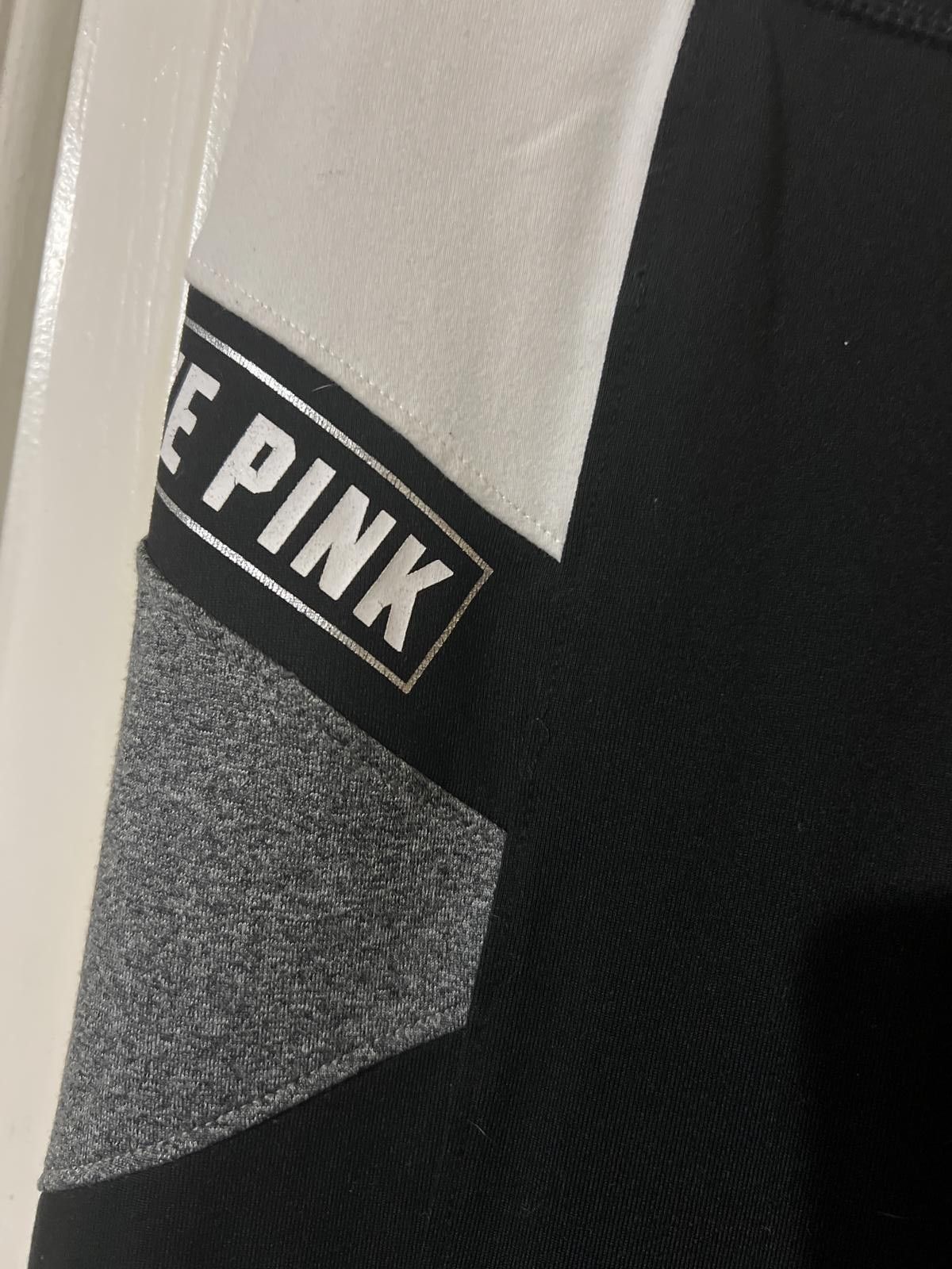 Pink Love Pink Colorblock Black Leggings Victoria secret M Size 32" / US 10 / IT 46 - 3 Thumbnail