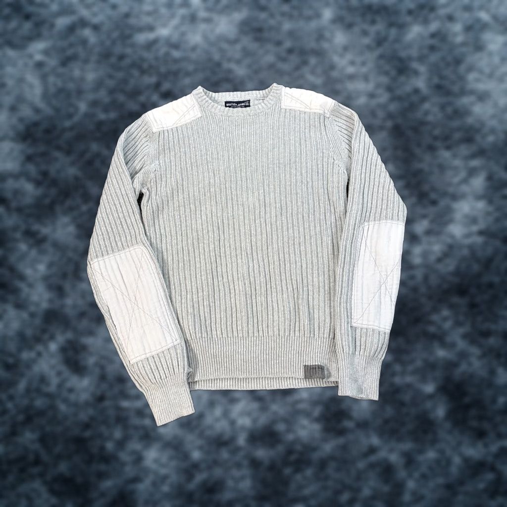 Nautica VINTAGE Nautica Commando Sweater Mens Small Gray 100% Cotton Patches Crew Neck Size US S / EU 44-46 / 1 - 1 Thumbnail
