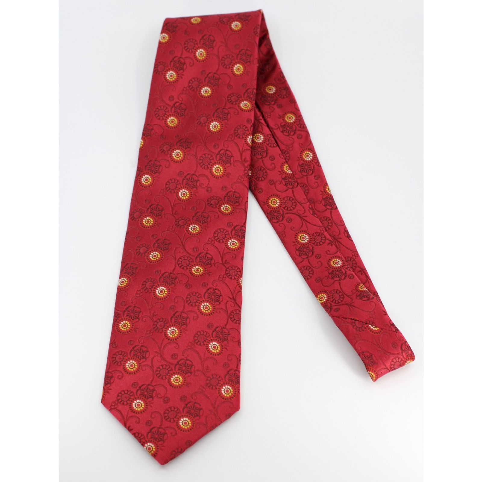 Ermenegildo Zegna ERMENEGILDO ZEGNA Italy Made Red Floral Print Silk Tie 57" Size ONE SIZE - 2 Thumbnail