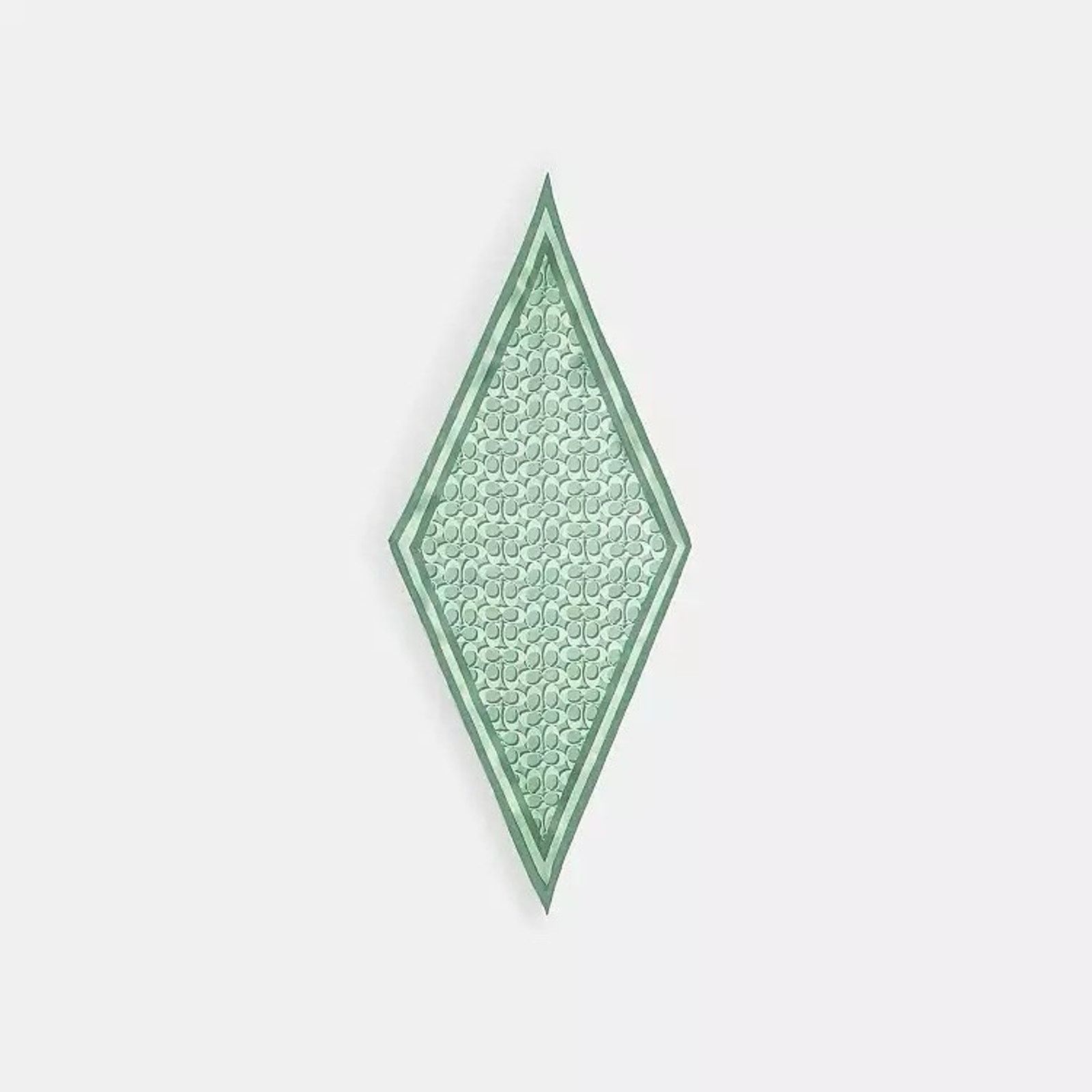 Coach NWT Coach Silk Diamond Scarf CCQ00 mint color (no bag） Size ONE SIZE - 5 Thumbnail
