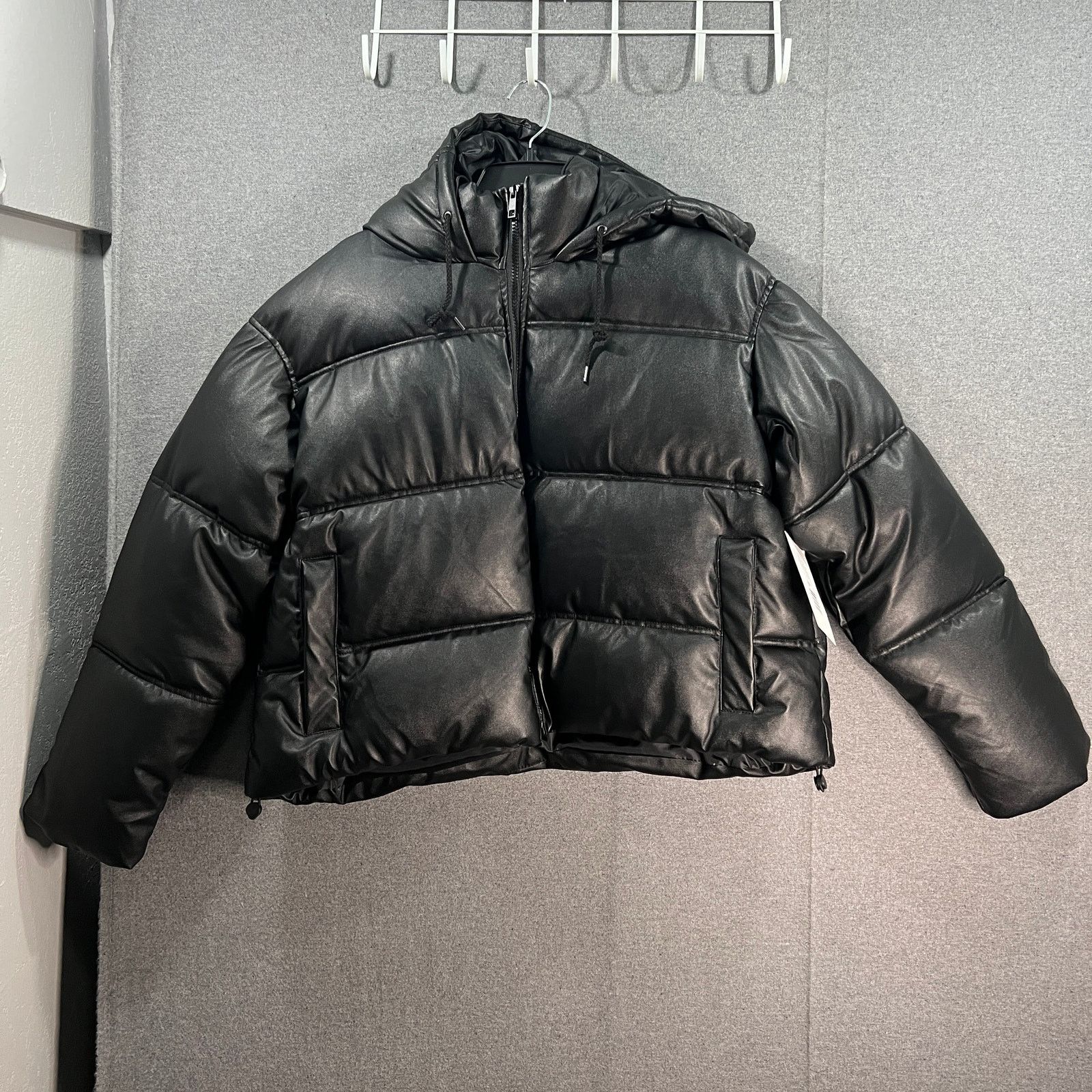 Other Maralyn & Me Hooded Puffer Jacket Faux leather Black Size XXL / US 16-18 / IT 52-54 - 1 Thumbnail