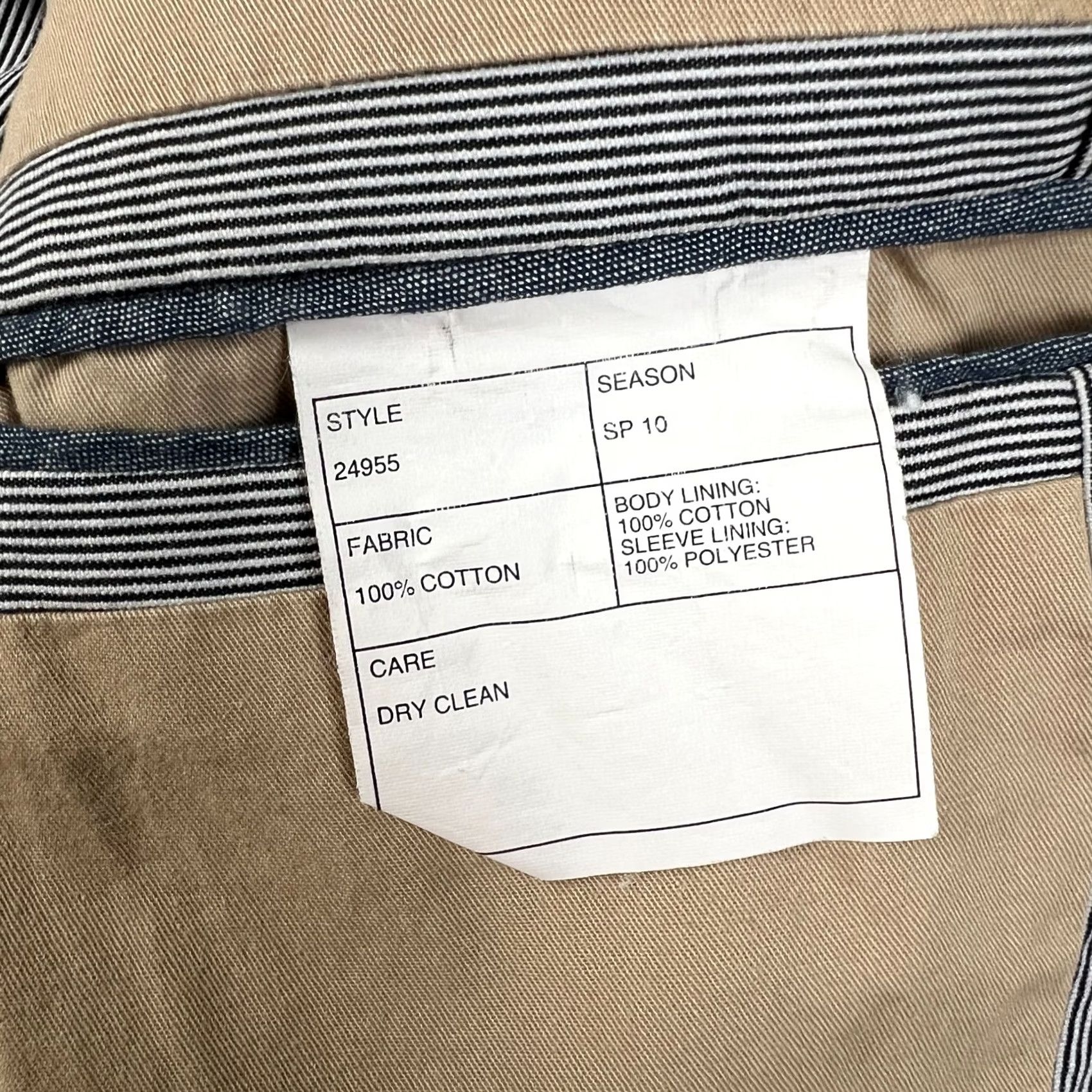 J.Crew J.CREW Ludlow Cotton Blazer Medium 40R Mens White Black Striped Sport Coat Size 40R - 6 Thumbnail