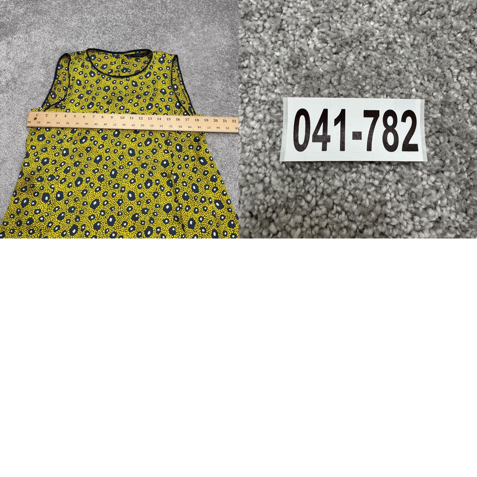 Zara Zara Basic Animal Print Sleeveless Shift Dress Womens Large Yellow Pockets Casual Size L / US 10 / IT 46 - 9 Thumbnail